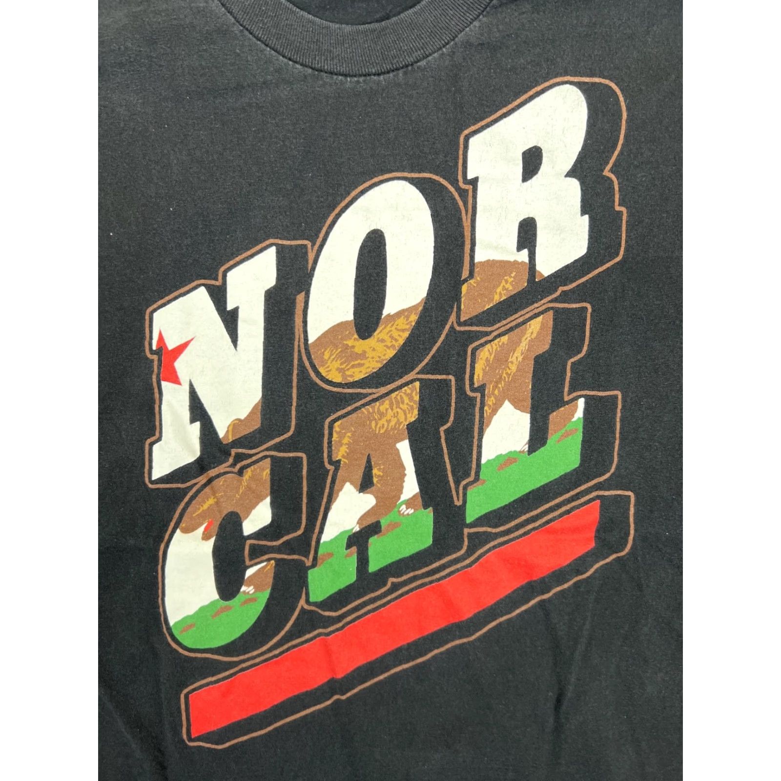 Vintage VINTAGE Nor Cal T-Shirt Mens XL Black California Flag Y2K Grunge Skater Shirt Regular Crew Neck Short Sleeve Graphic Print Stars California 1990s Mens Size US XL / EU 56 / 4 - 2 Thumbnail