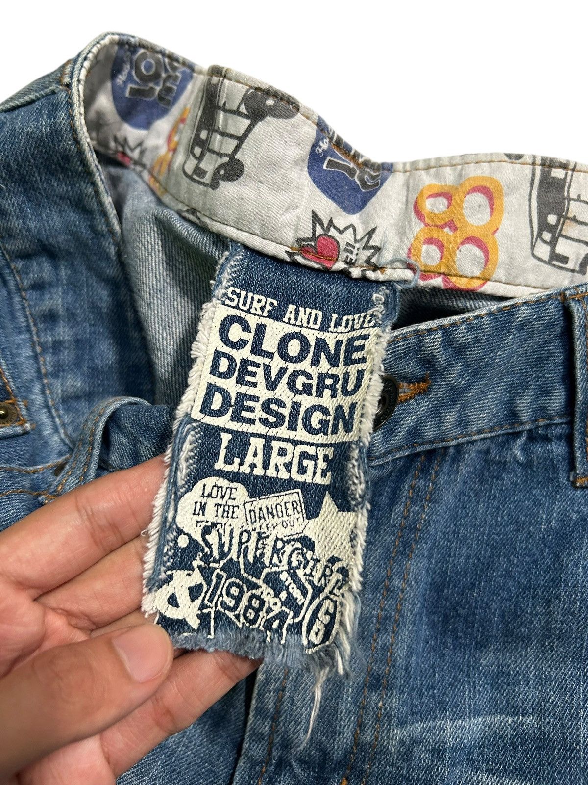 Japanese Brand × Kapital × Vintage SURF AND LOVE Vintage Design Denim Jeans Size US 32 / EU 48 - 12 Thumbnail
