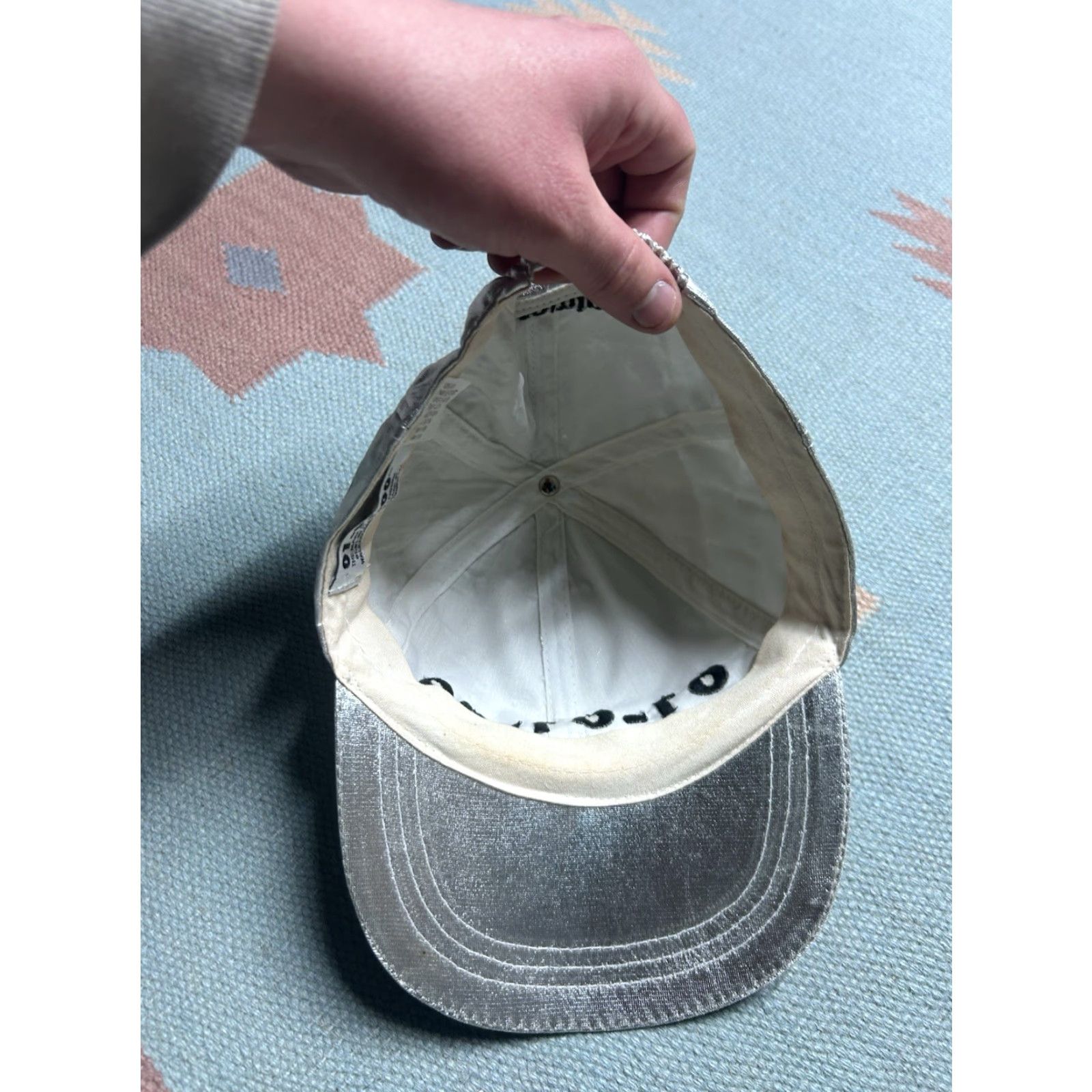 Vintage VINTAGE Baseball Cap Millennium 2000 Silver Nylon Stretch One Size Men Hat Cap Size ONE SIZE - 6 Thumbnail