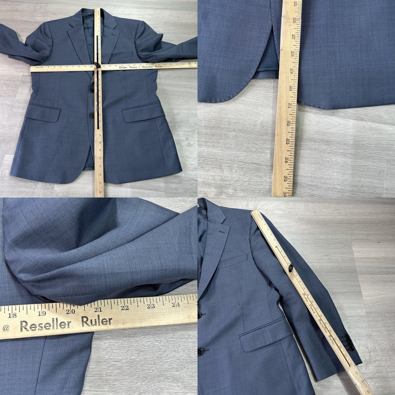 Ermenegildo Zegna Ermenegildo Zegna Suit Jacket Mens 40 Short Blue Wool Traveler Slim Fit Italy Size US 40 / EU 56 - 8 Thumbnail