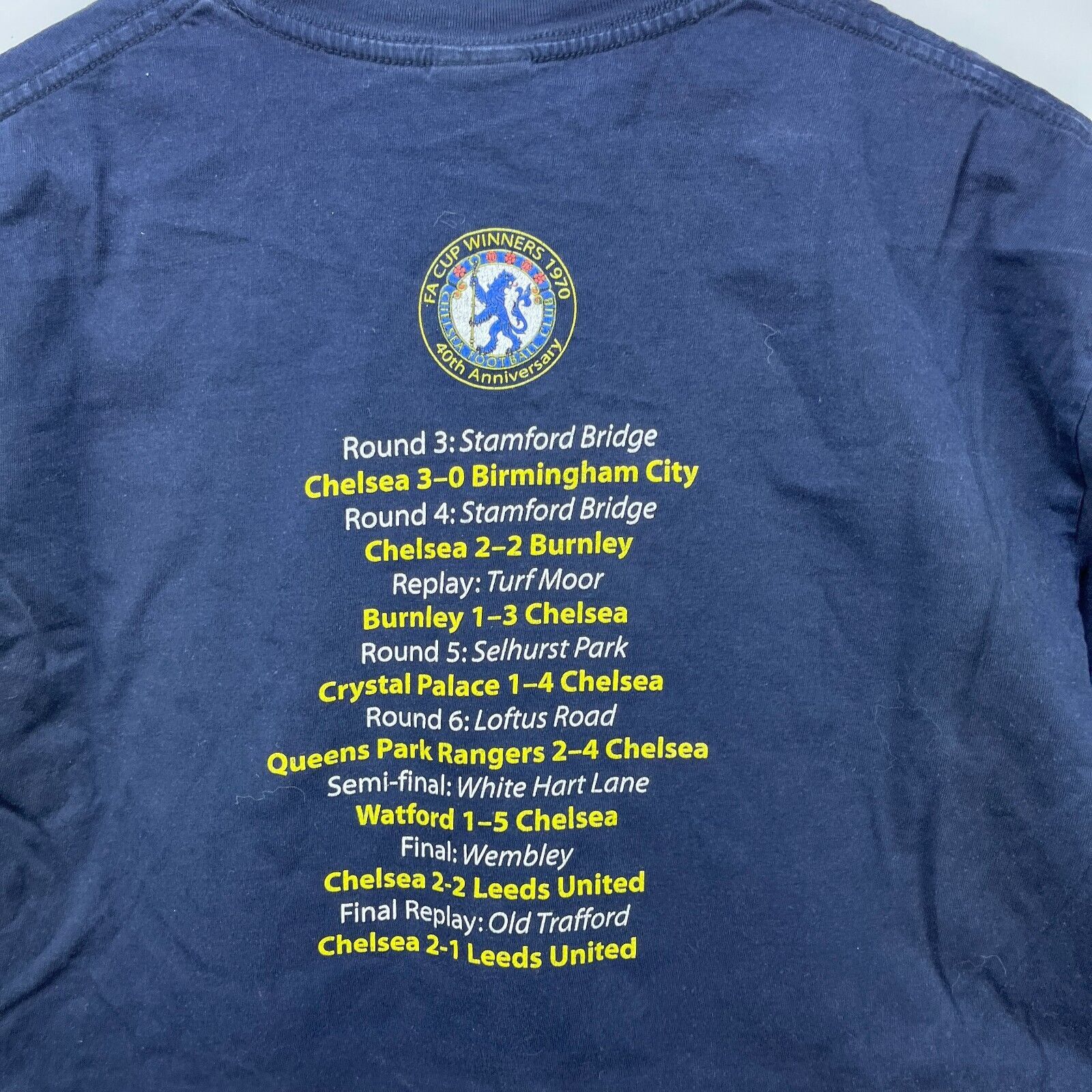 Vintage Vintage Chelsea Football Club Champions FA Cup Winners 1970 Size US L / EU 52-54 / 3 - 6 Thumbnail