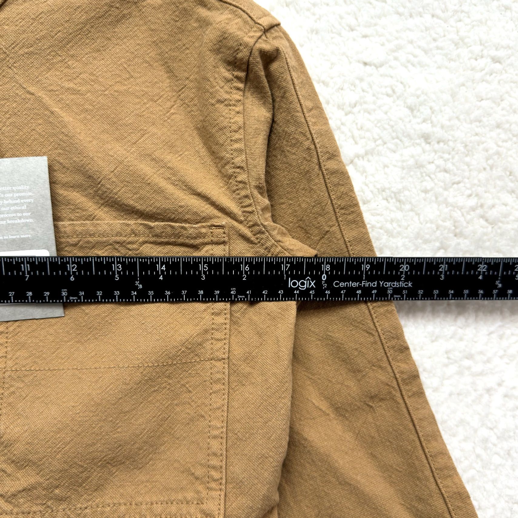 Everlane Everlane Coverall Jumpsuit One-Piece Long Sleeve Mock Neck XXS Beige Organic Cotton Canvas Women Regular Tight-Fit NWT Size 24" / US 00 / IT 34 - 5 Thumbnail