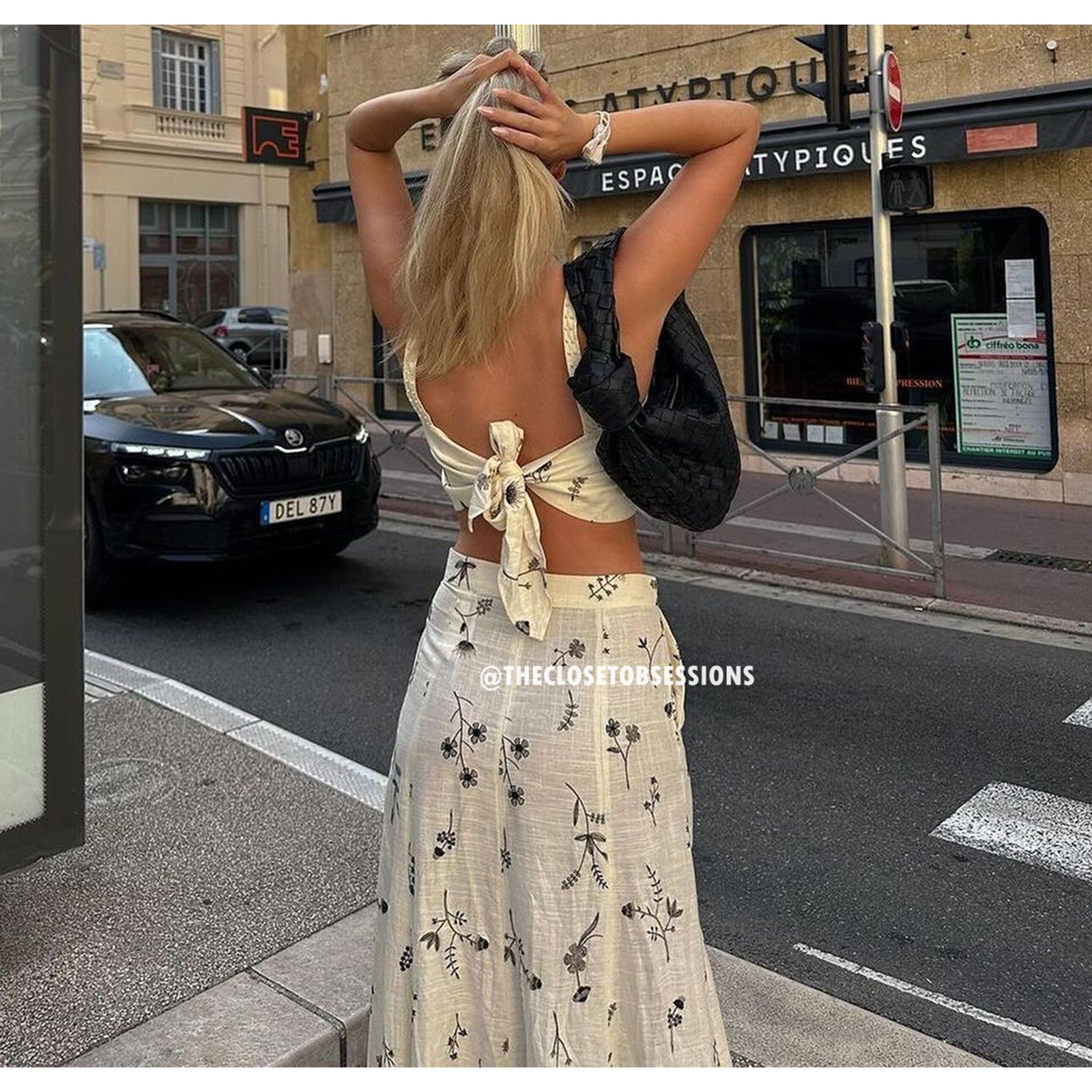 Zara ZARA BLOGGER FAVE! Co-Ord Set Tied Crop Top + Maxi Skirt NWT Size L / US 10 / IT 46 - 6 Thumbnail