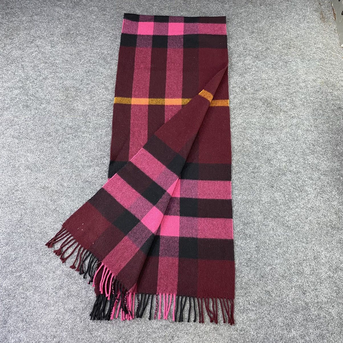 Burberry × Vintage Burberry Cashmere Scarf / Muffler / Neckwear -T1331 Size ONE SIZE - 4 Thumbnail