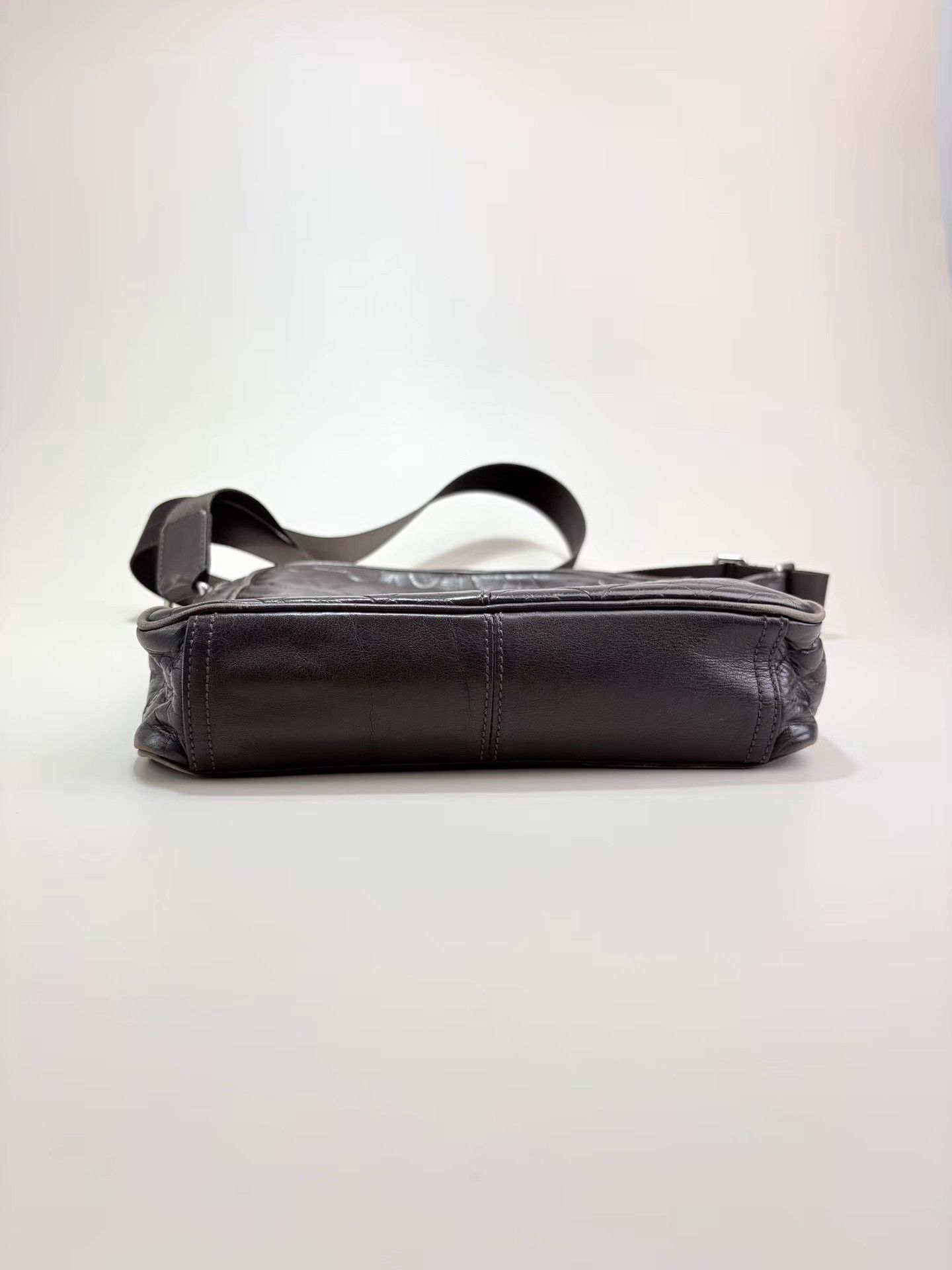Coach COACH Brown Full Leather Messenger Bag Crossbody Bag Size ONE SIZE - 4 Thumbnail