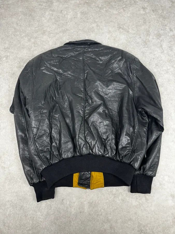 Marithe + Francois Girbaud 1980s Marithé + François Girbaud Black Reversible Leather Bomber Jacket Size US L / EU 52-54 / 3 - 7 Thumbnail