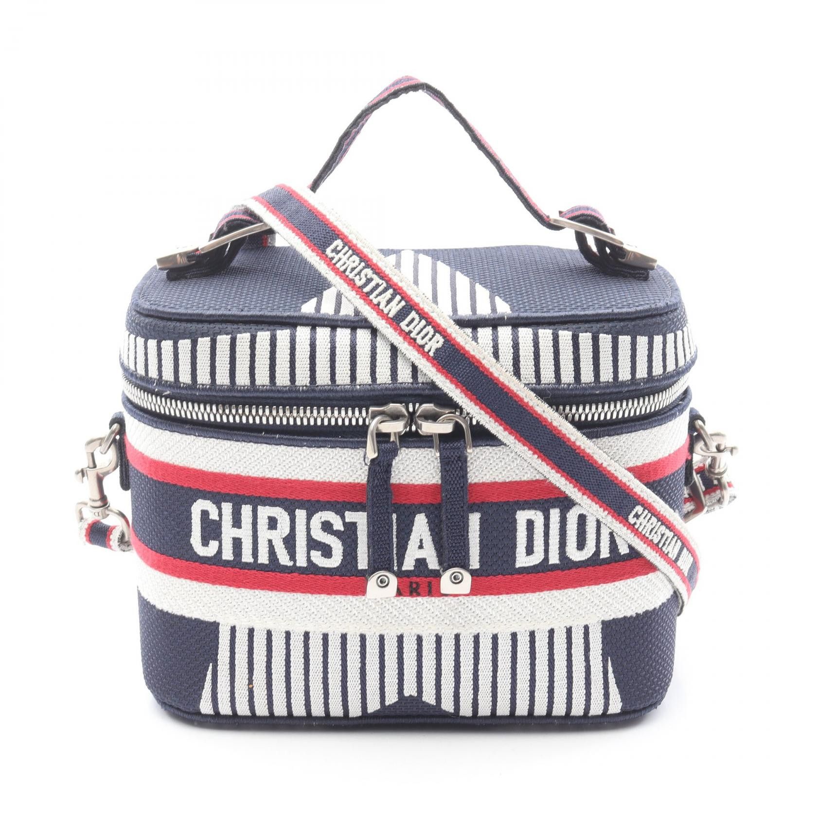 Dior Dior TRAVEL Canvas 2way Handbag Canvas Vanity Bag DUTY FREE for USA