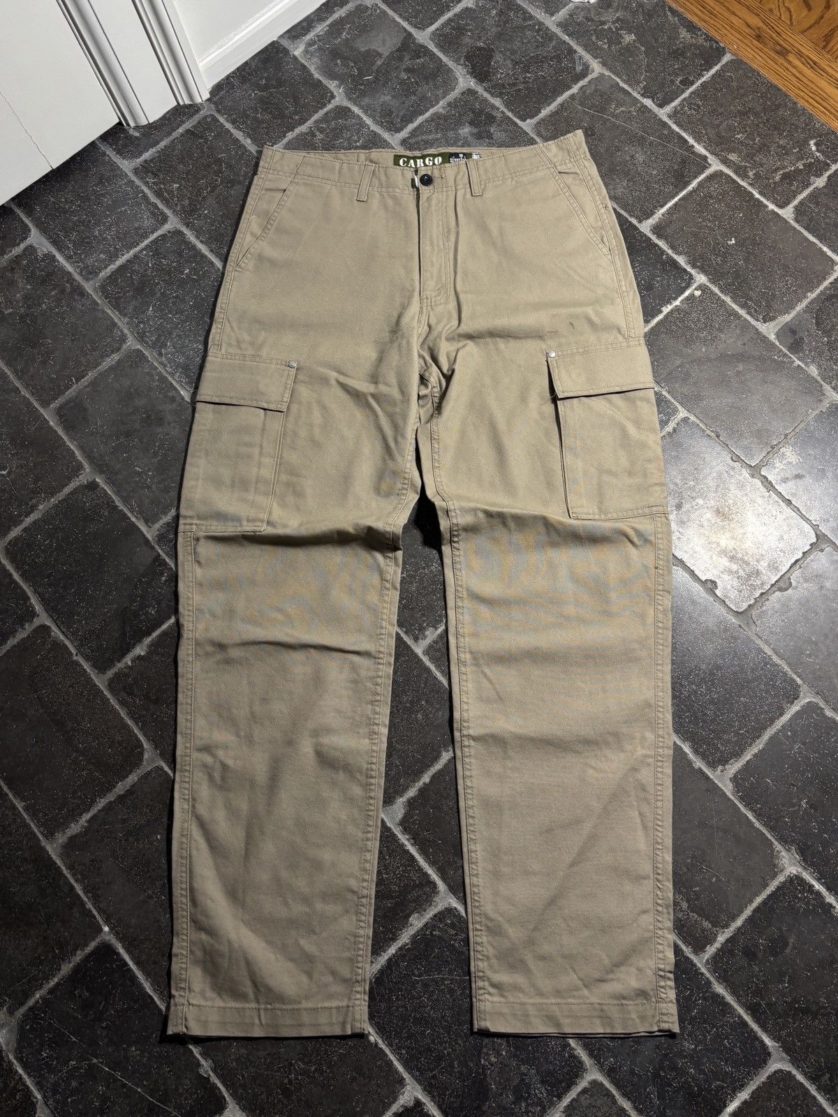 Levi's 1990s Vintage Levi’s Silver Tab Cargo Pants Baggy Tan Canada Size US 36 / EU 52 - 2 Thumbnail