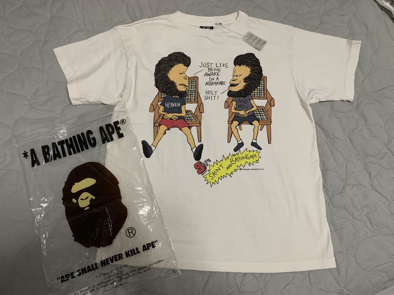 Bape × Saint Michael Bape x Saint Michael Beavis & Butthead Tee Size US L / EU 52-54 / 3 - 2 Thumbnail