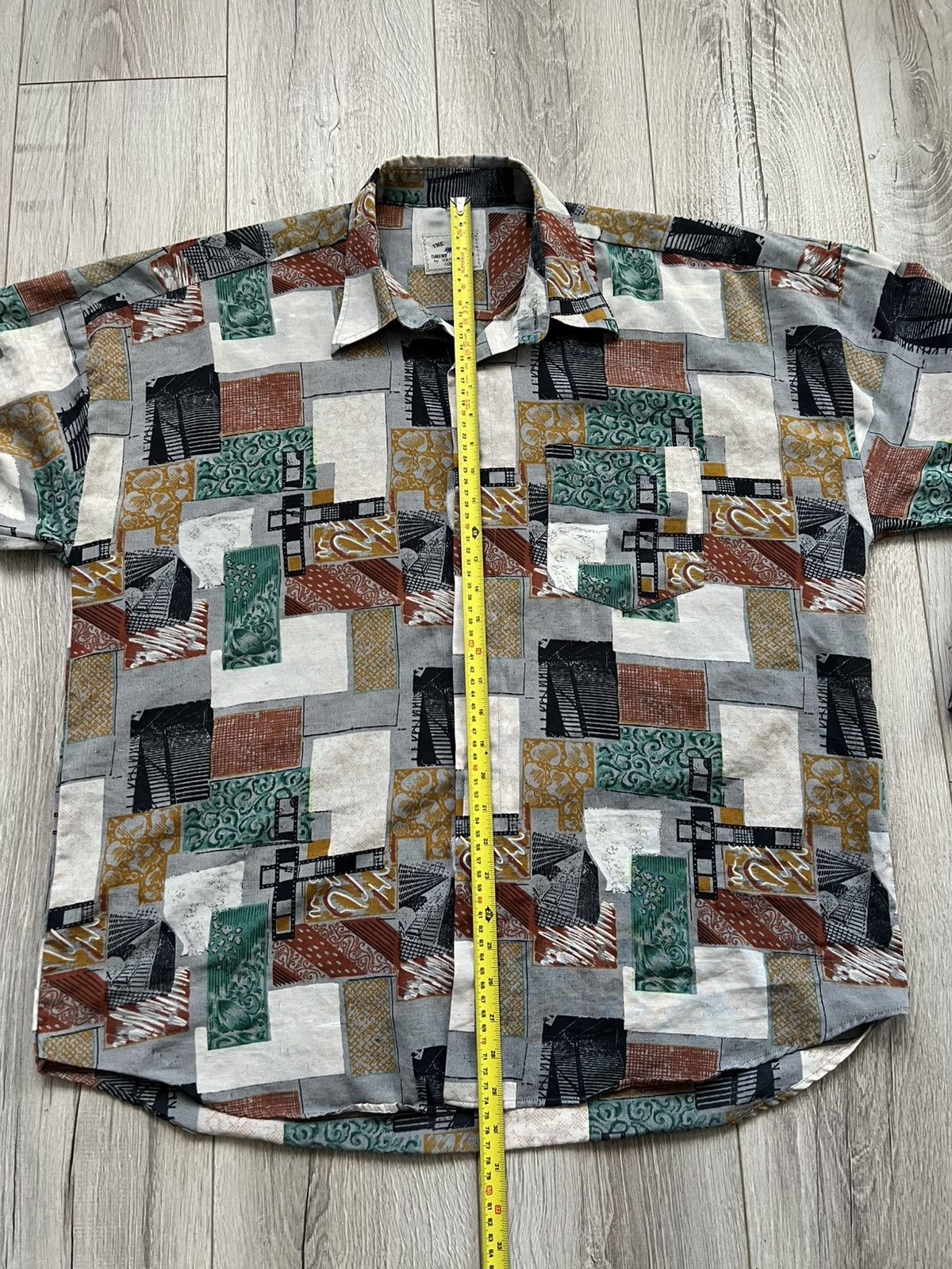 Vintage Vintage Patchwork Shirt The Big Shirt Maker by South West Size US XL / EU 56 / 4 - 7 Thumbnail