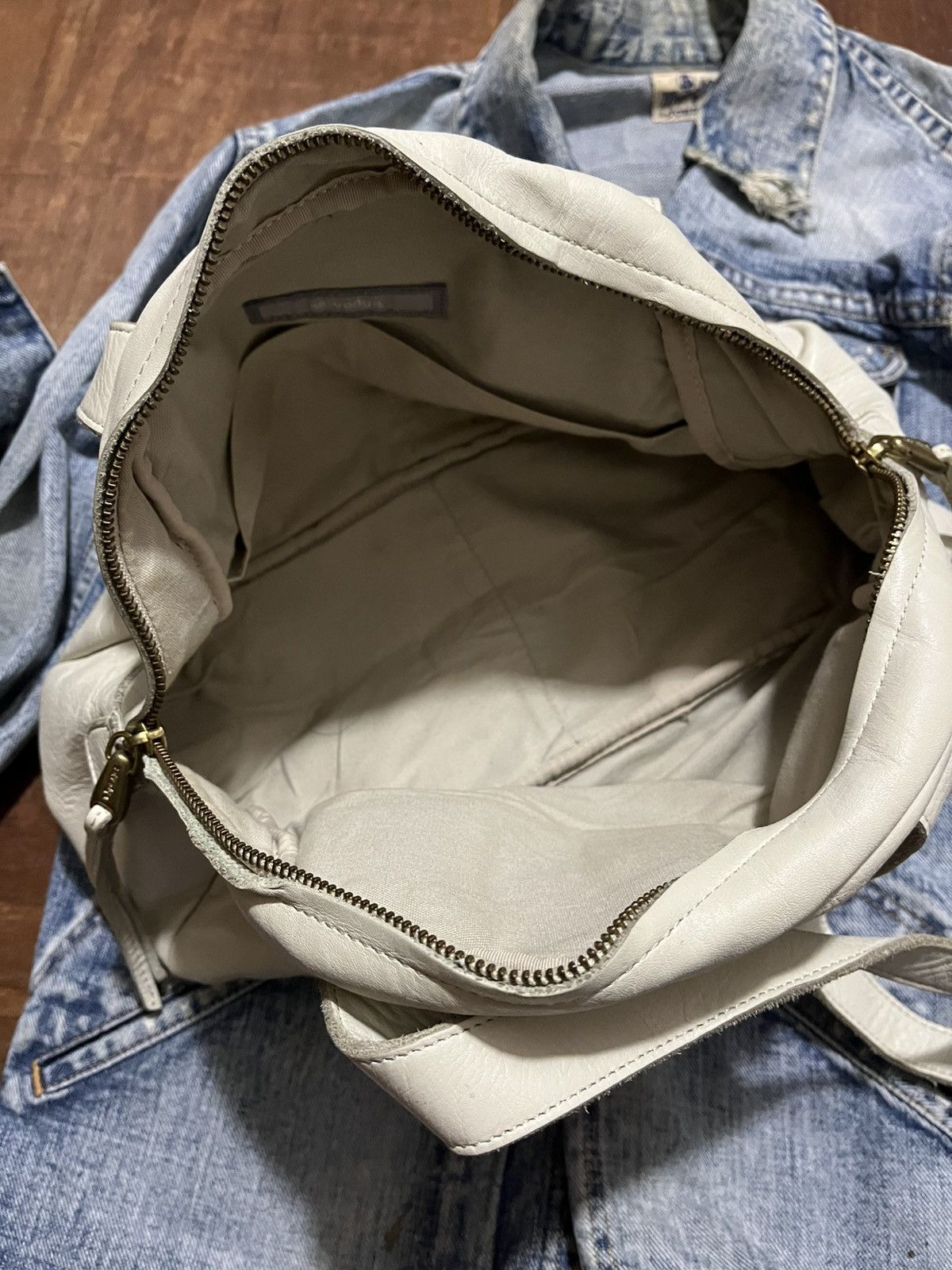 Japanese Brand Full Leather Vintage selvedge shoulder patina big key bag Size ONE SIZE - 8 Thumbnail