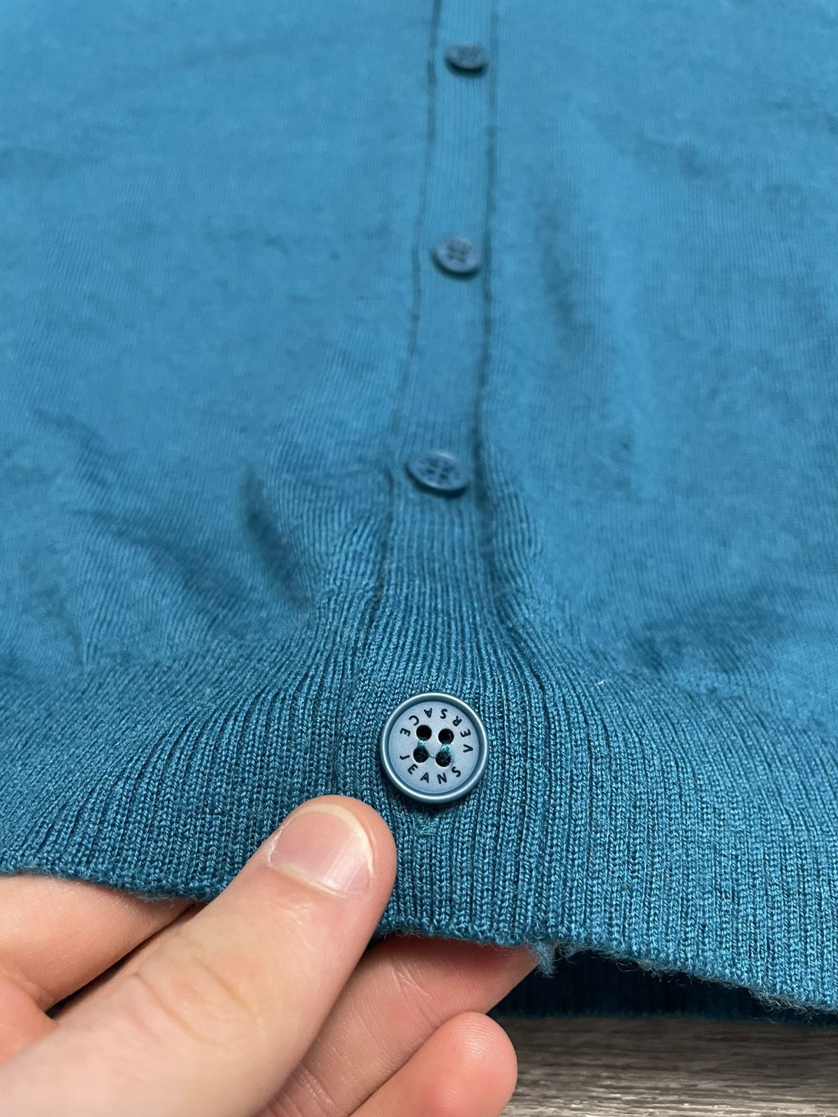 Versace Jeans Couture Vintage Versace Jeans Patch Logo Wool Cardigan Size US XL / EU 56 / 4 - 6 Thumbnail