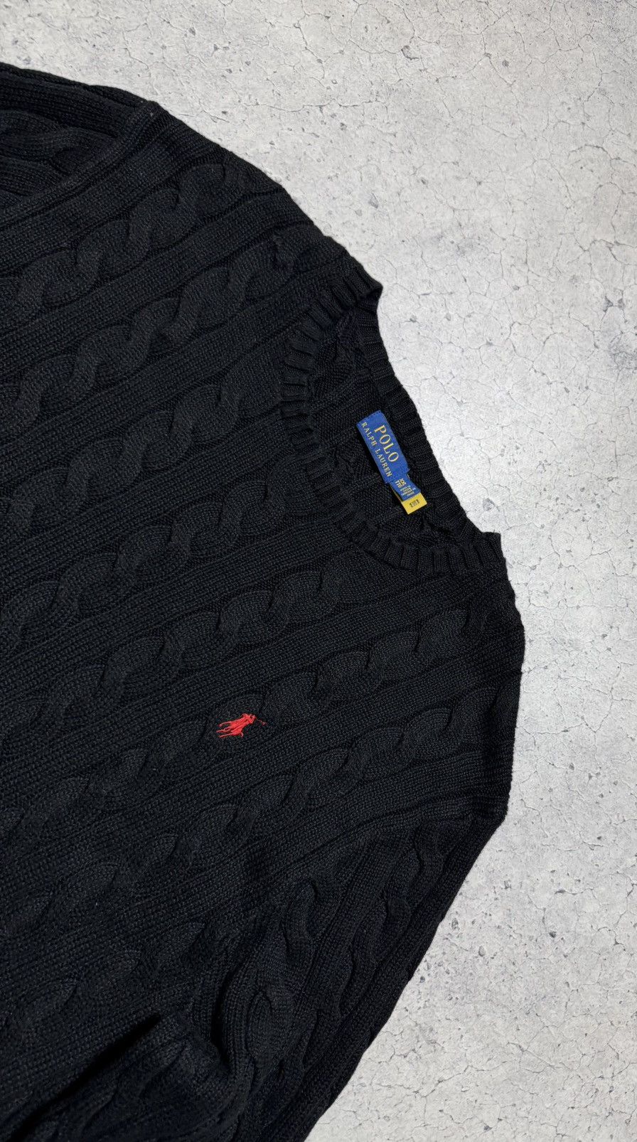 Polo Ralph Lauren Polo Ralph Lauren Black Cable Knit Sweater Size XXL PRL Size US XXL / EU 58 / 5 - 4 Thumbnail