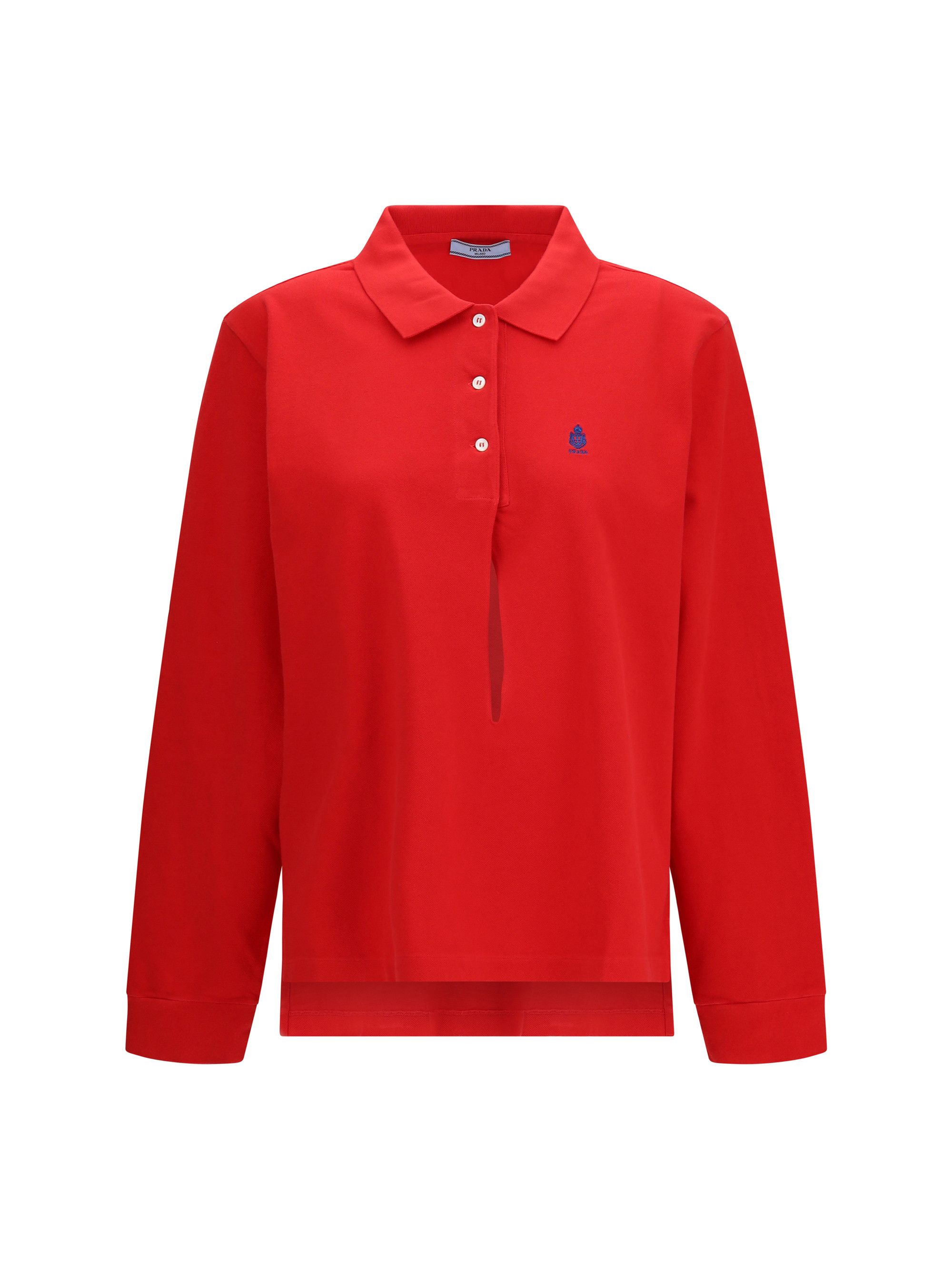 Prada Long-sleeve cotton piqué Polo Size M / US 6-8 / IT 42-44 - 1 Thumbnail