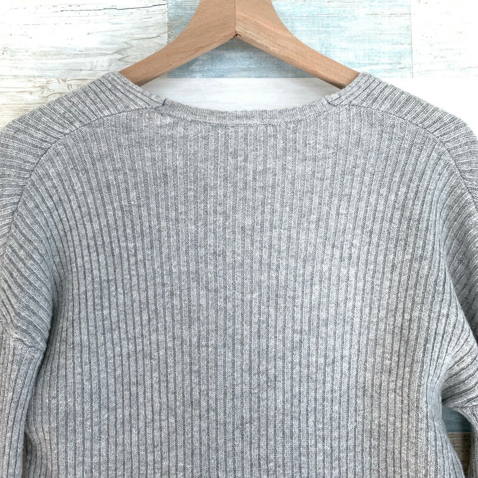 Other Zella Wrap Sweater Gray Ribbed Surplice V Neck Womens XXS Size XXS / US 00 / IT 34 - 6 Thumbnail