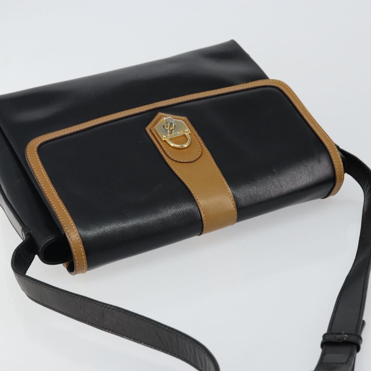 Celine CELINE Shoulder Bag Leather Black Gold Size ONE SIZE - 6 Thumbnail