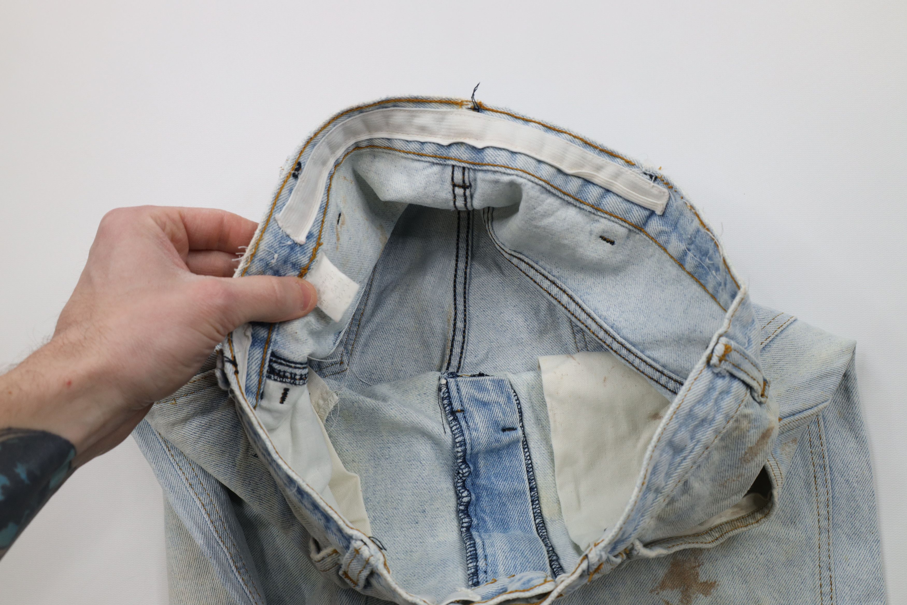 Vintage Vintage 70s Streetwear Wide Leg Flared Denim Jeans Blue USA Size US 32 / EU 48 - 10 Thumbnail