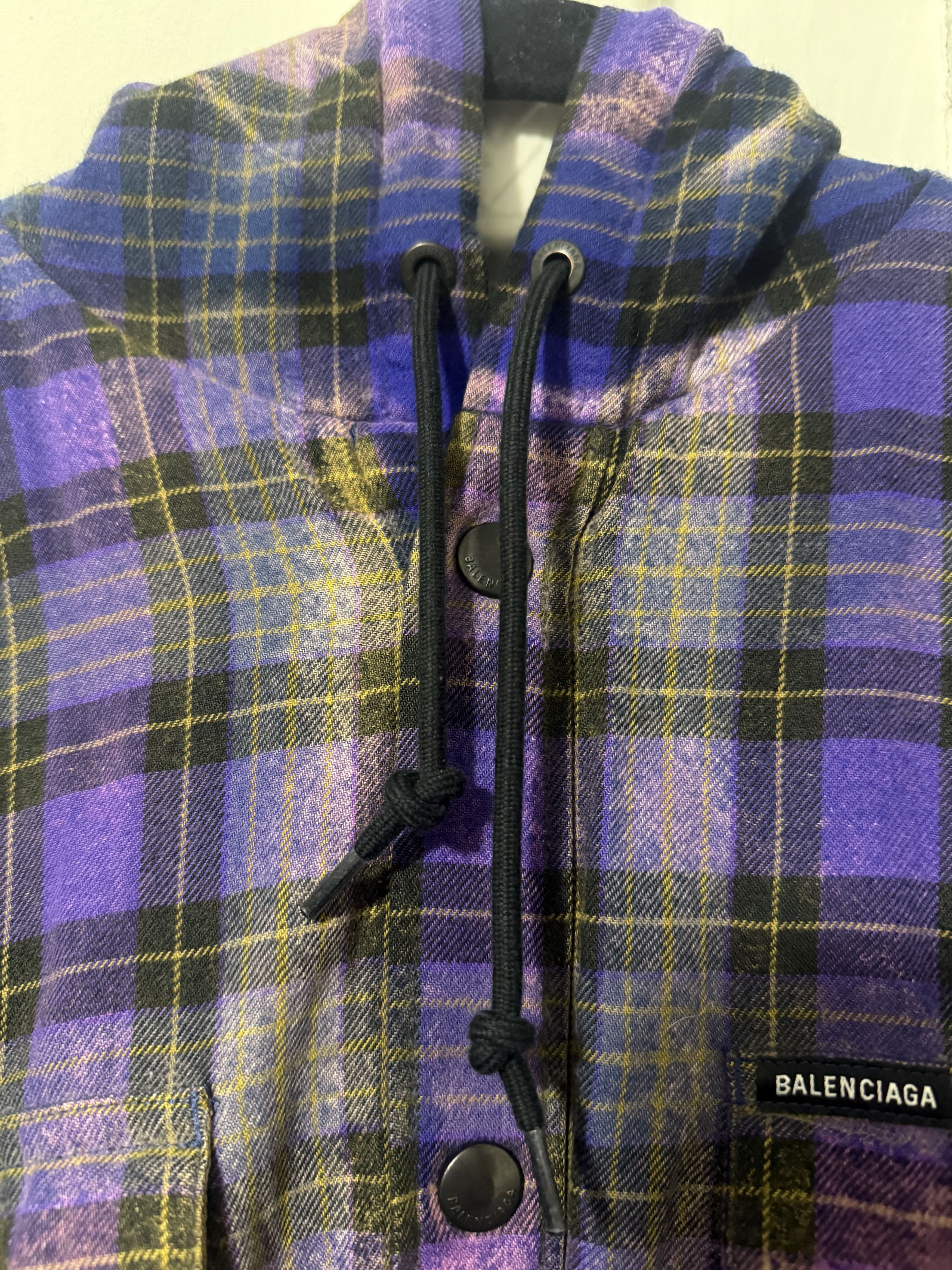 Balenciaga Balenciaga Bleached Flannel Jacket Size US S / EU 44-46 / 1 - 4 Thumbnail