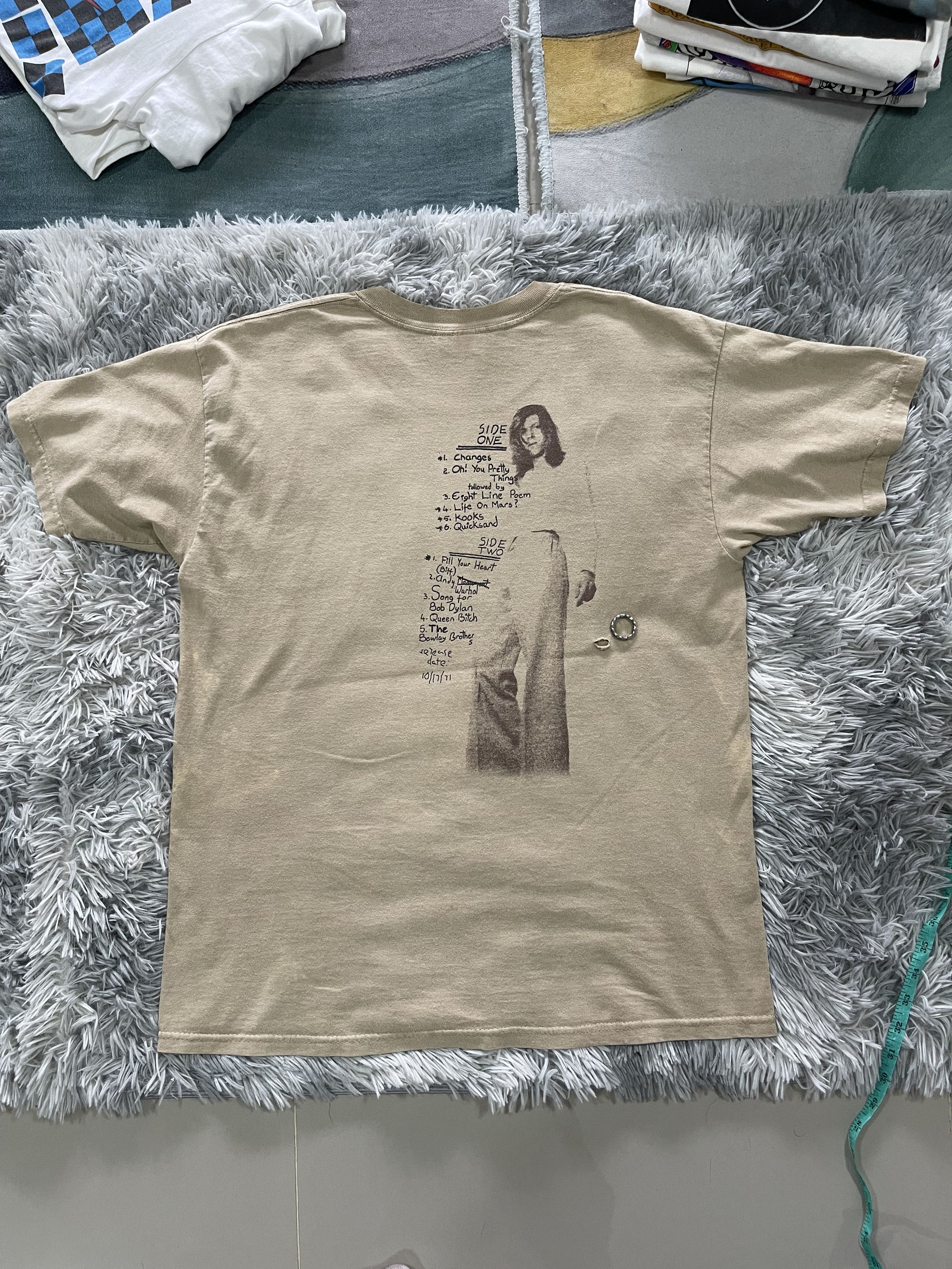 Band Tees × Vintage 1999s David Bowie Hunky Dory T Shirt Size US L / EU 52-54 / 3 - 7 Thumbnail