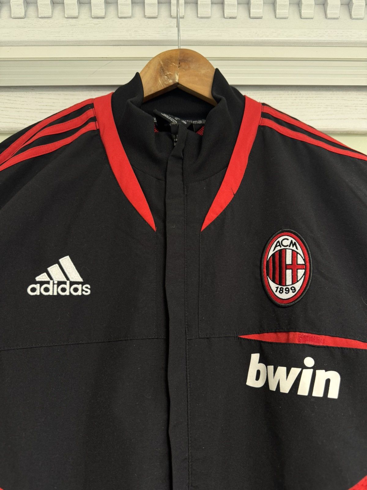 Adidas Vintage Milan 2007-2008 Soccer Track Jacket Tracksuit Top Size US L / EU 52-54 / 3 - 5 Thumbnail