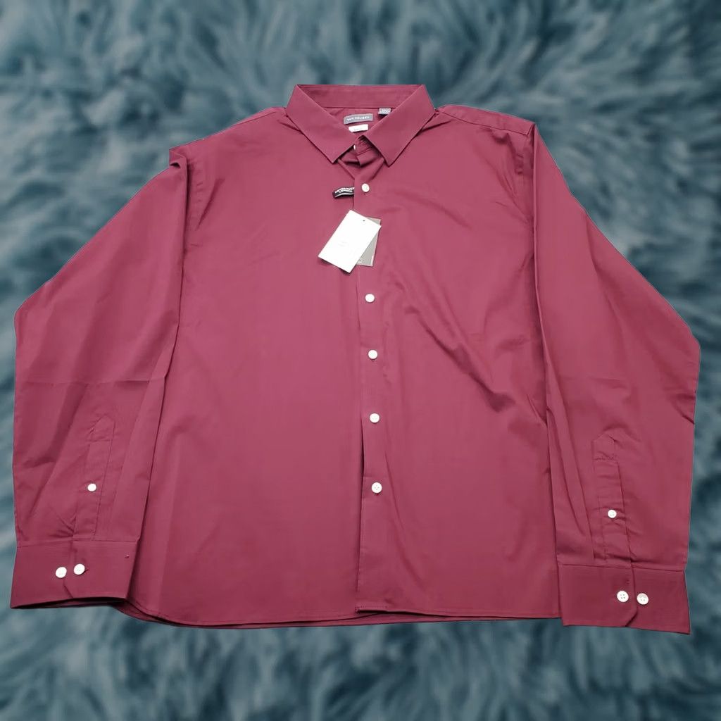 Van Heusen Van Heusen Mens XXL Burgundy Slim Fit Long Sleeve Button-Up Shirt Size US XXL / EU 58 / 5 - 1 Thumbnail
