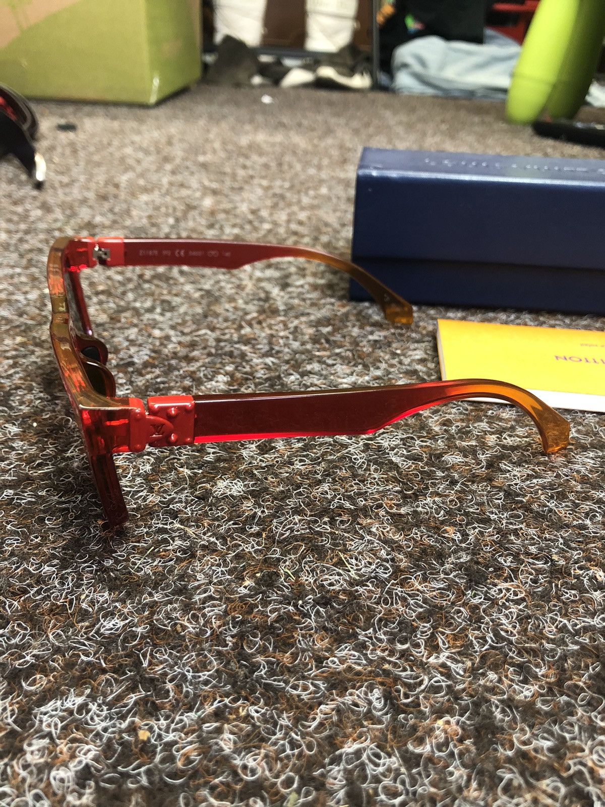 Louis Vuitton Rare NYC Exclusive Red Cyclone Sunglasses