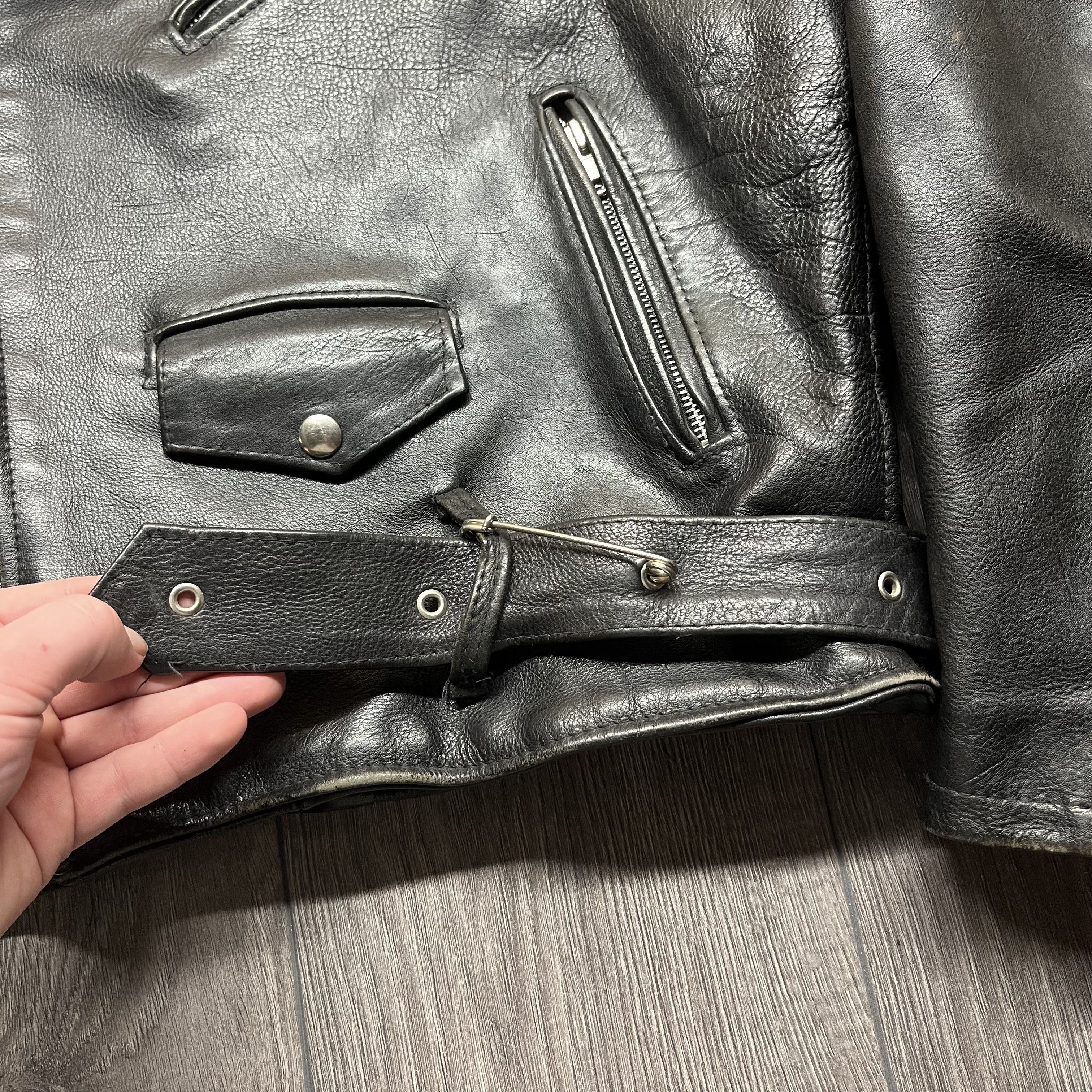 Designer × Vintage Vintage Vent Couvert Leather Lined Biker Jacket 1980s Size US S / EU 44-46 / 1 - 2 Thumbnail