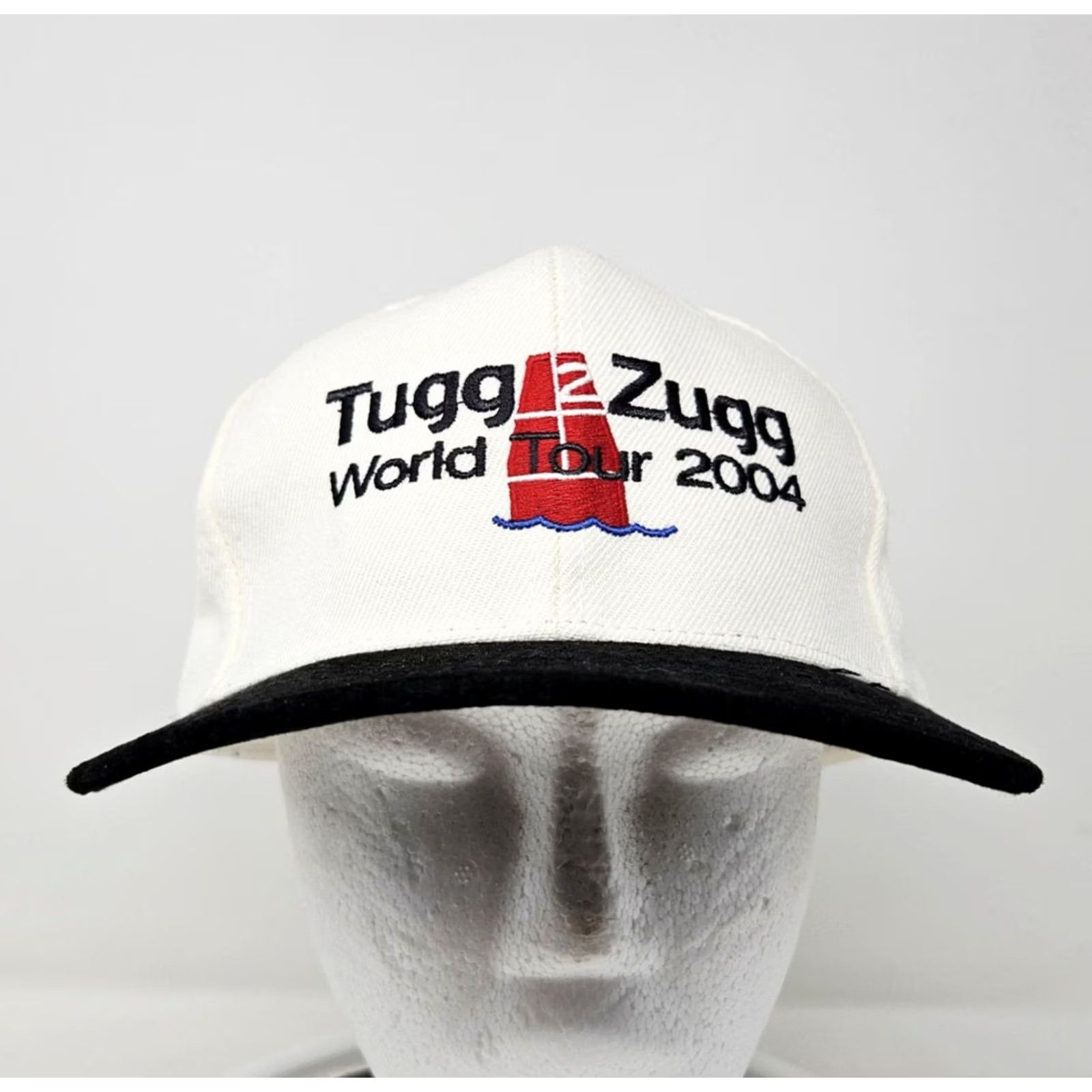 Vintage VINTAGE Otto Cap Tugg Zugg Hat Cap Baseball Snap Back One Size White Mens Tour 2004 Wool Leather Twill Solid Adjustble Casual Spring Summer Fall Size ONE SIZE - 2 Thumbnail