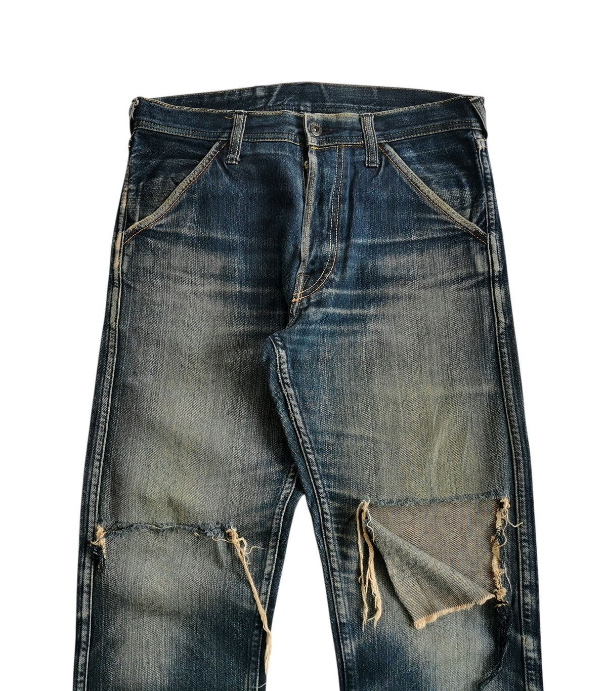 Evisu Evisu Genes Osaka Distressed Seagull Denim Vintage Wash Size US 31 - 7 Thumbnail