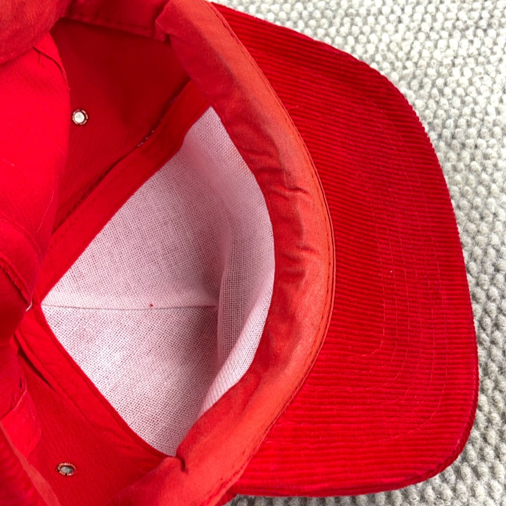 Vintage VINTAGE Bob Evans Corduroy Snapback Hat Men Red 90s Racing Food Retro Outdoor Size ONE SIZE - 6 Thumbnail