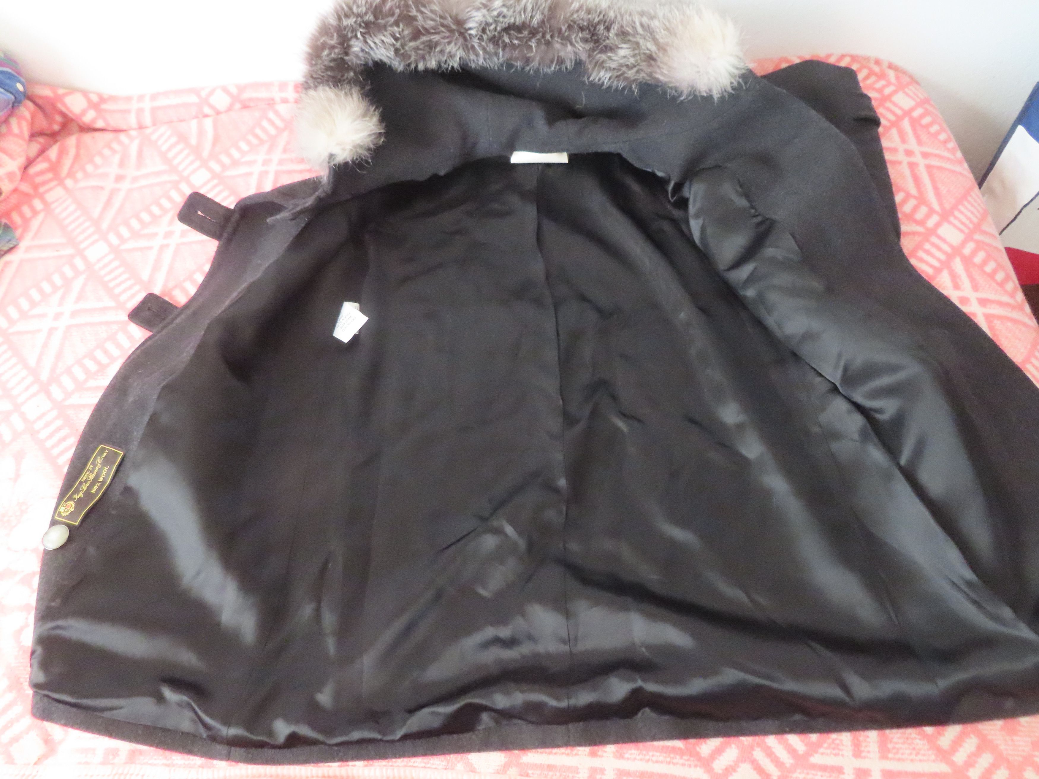 Designer × Loro Piana × Vintage FLEURETTE Loro Piana ITALY Wool Coat FOX FUR Hood Size M / US 6-8 / IT 42-44 - 4 Thumbnail