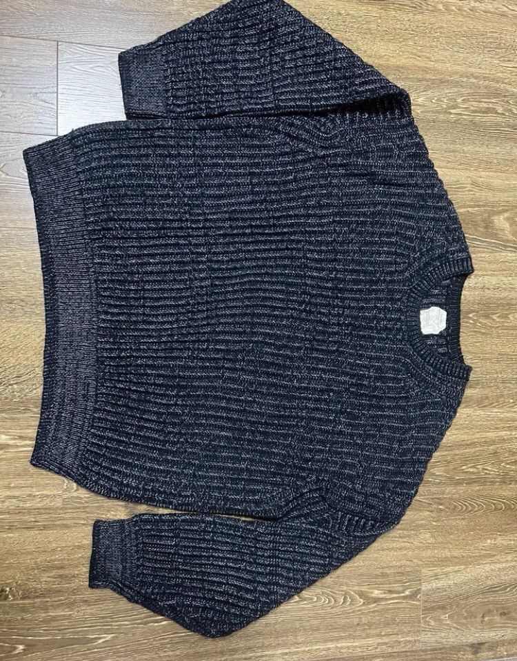image of Visvim Amplus Crew L/s (W/l) Woollen Knitted Sweater 20Aw in Black, Men's (Size XL)