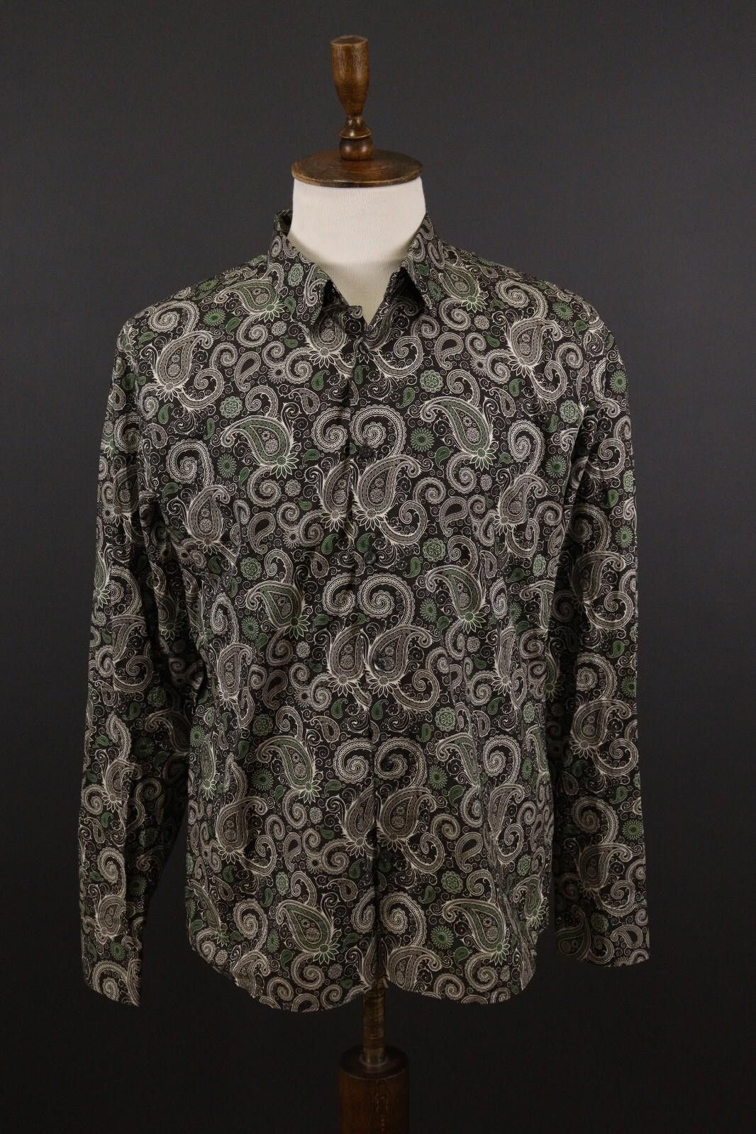 J.Lindeberg J. Lindeberg Slim Fit Paisley Jacquard Down Shirt Size XL Size US XL / EU 56 / 4 - 1 Thumbnail