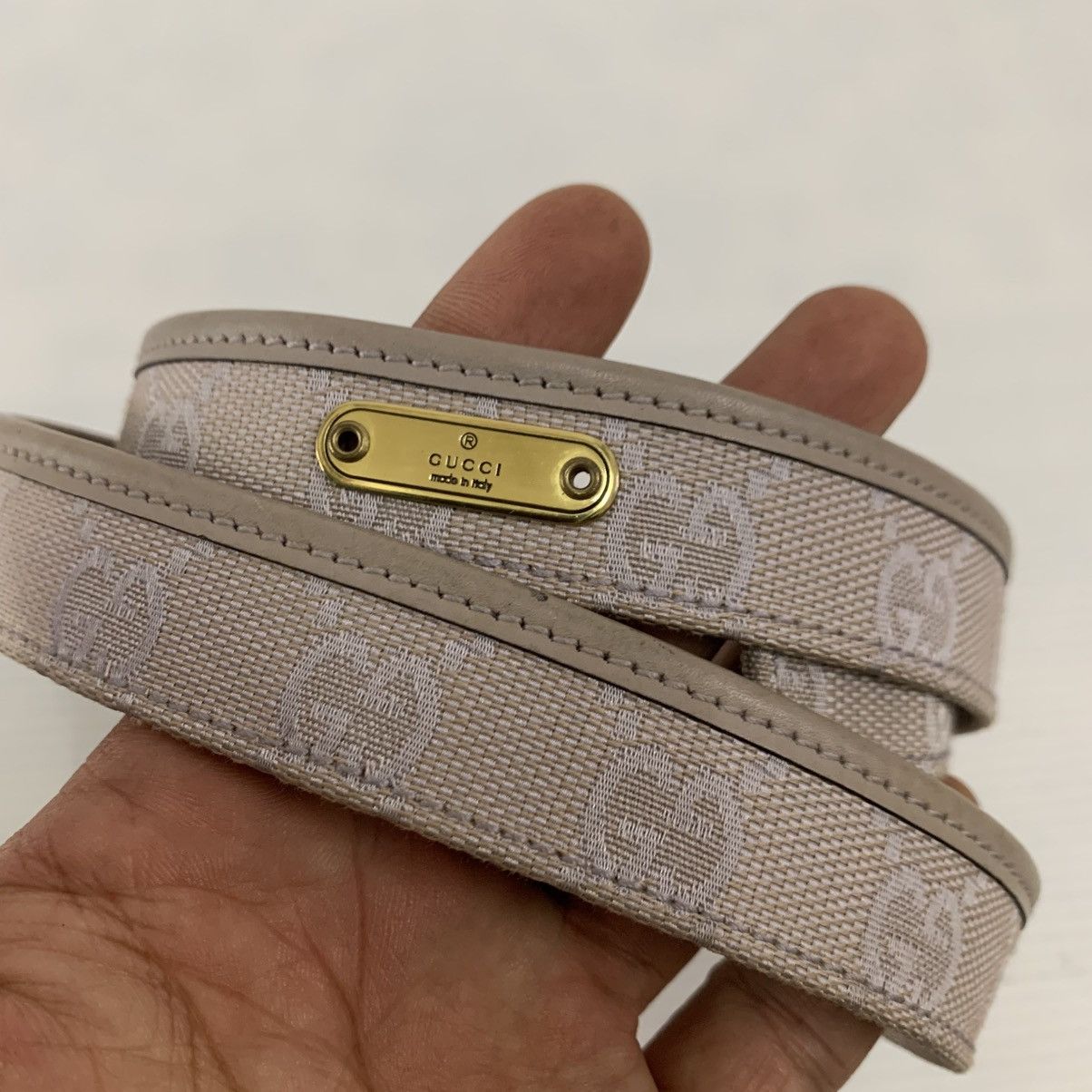 Gucci Gucci Monogram Leather Canvas Belts Size ONE SIZE - 2 Thumbnail