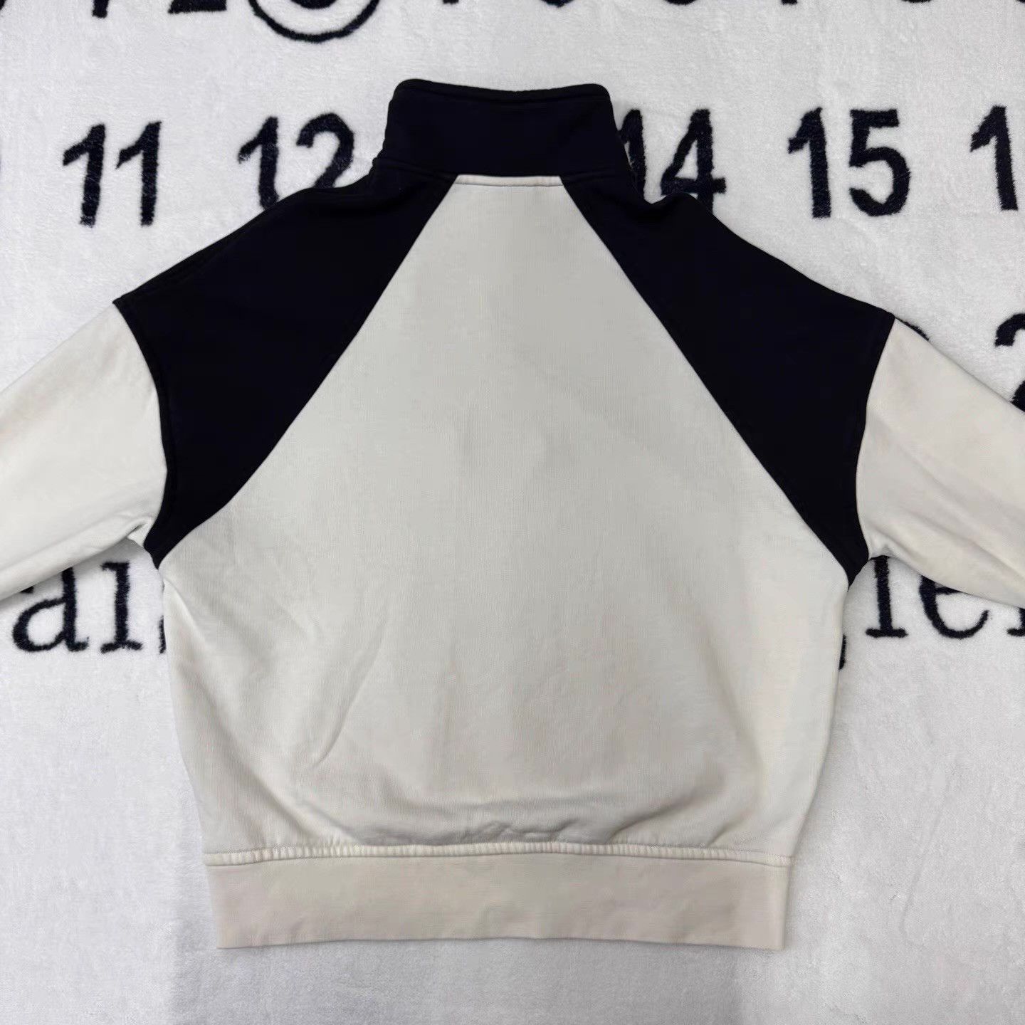 Armani ARMANI White & Blue Color Block Half-Zip Sweatshirt Q10 Size US M / EU 48-50 / 2 - 3 Thumbnail