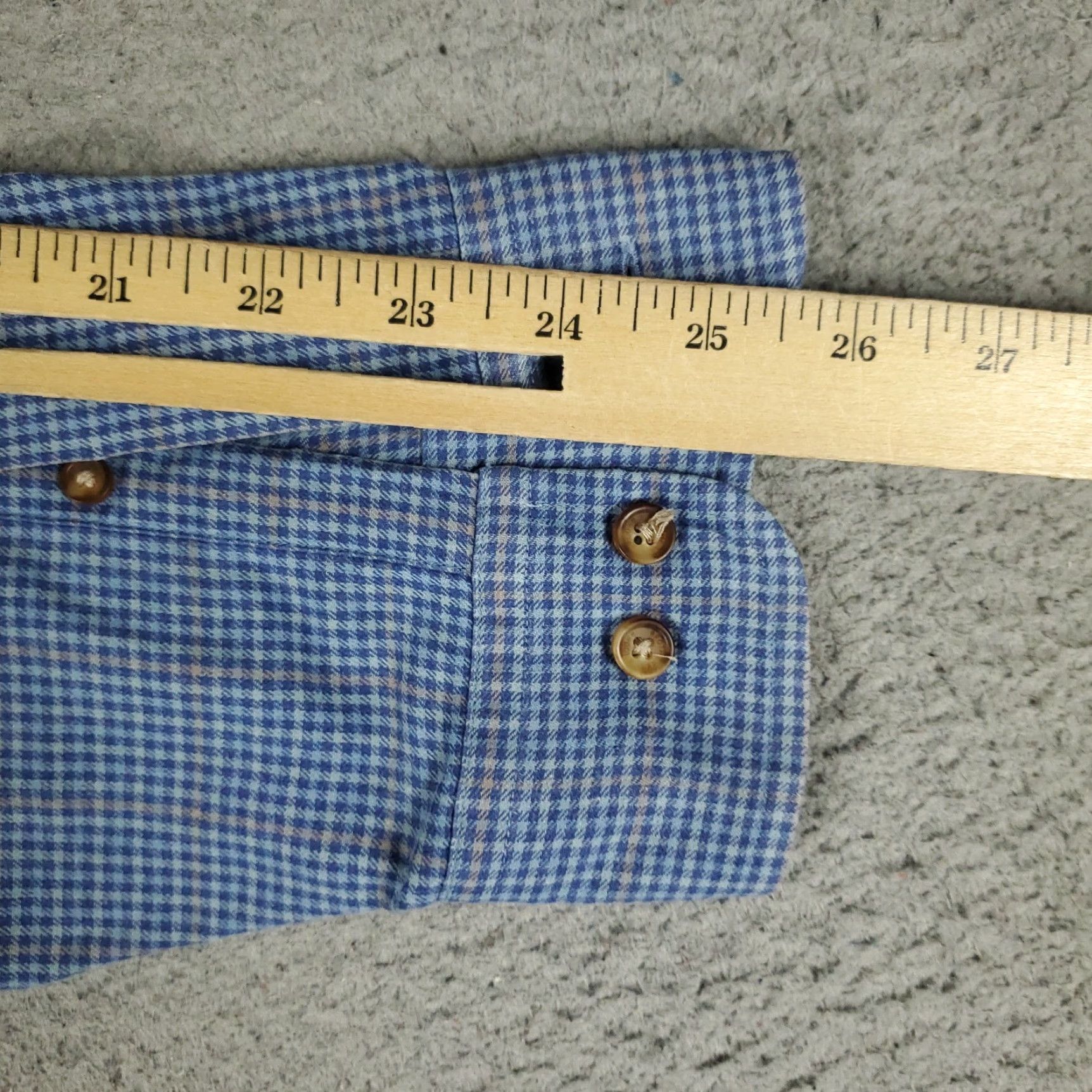 Brooks Brothers Brooks Brothers Shirt Mens Large Blue Check Button Up Long Sleeve Size US L / EU 52-54 / 3 - 7 Thumbnail