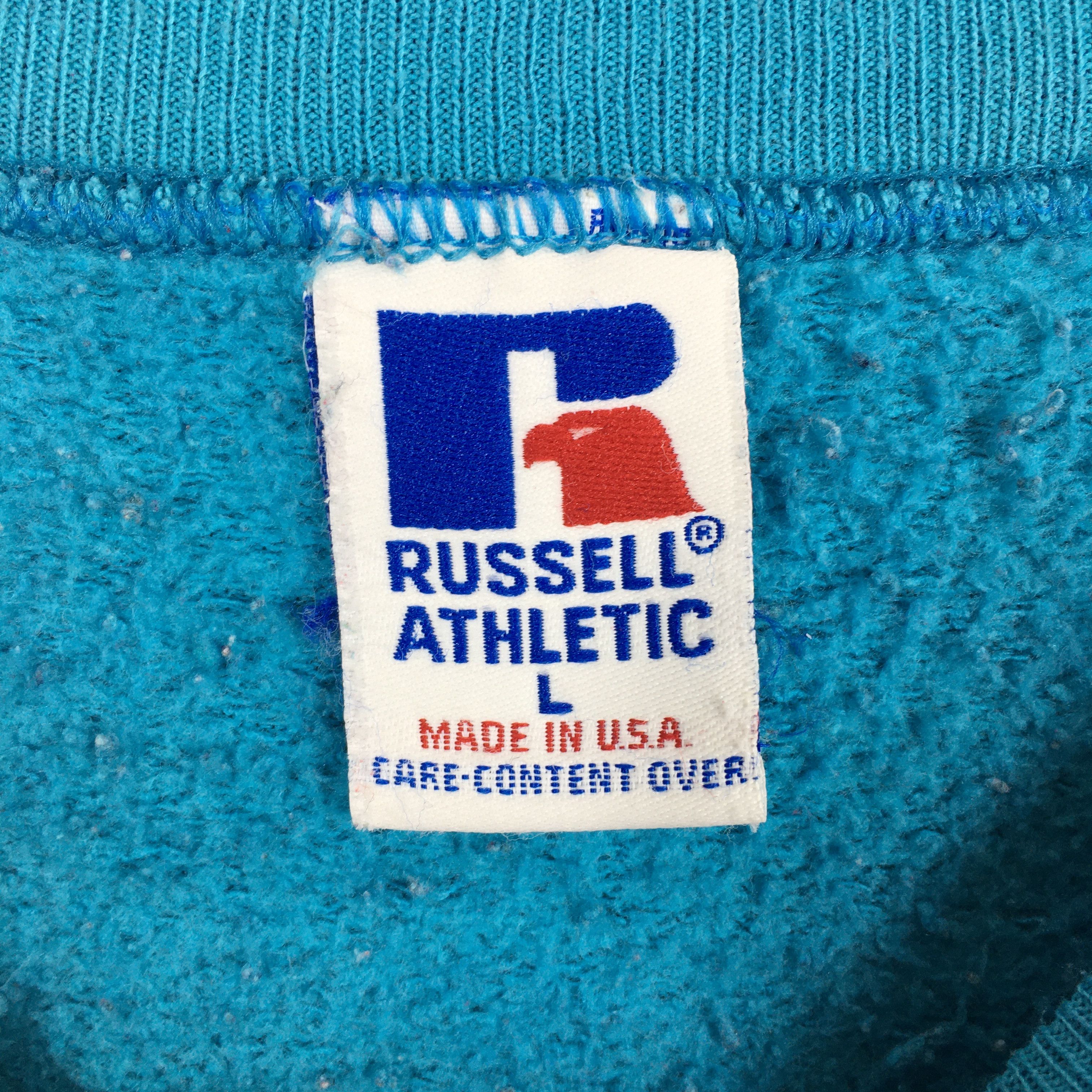 Russell Athletic Vintage Russell Athletic Plain Blue Sweatshirt Large Size US L / EU 52-54 / 3 - 4 Thumbnail