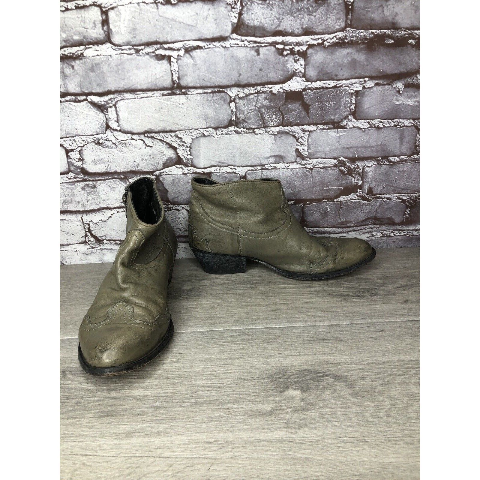 Other Baske California Green Western Zip Pointed Toe Heel Boots Wo Size US 7.5 / IT 37.5 - 8 Thumbnail