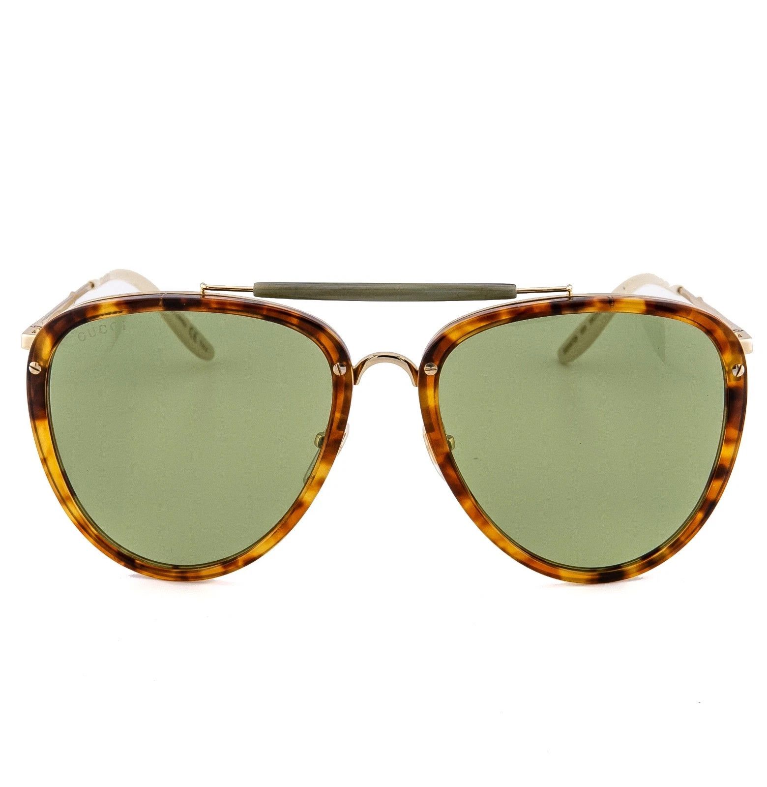 Gucci GUCCI 0672 Gg0672S Brown Havana Retro Aviator Sunglasses 003 Size ONE SIZE - 8 Thumbnail