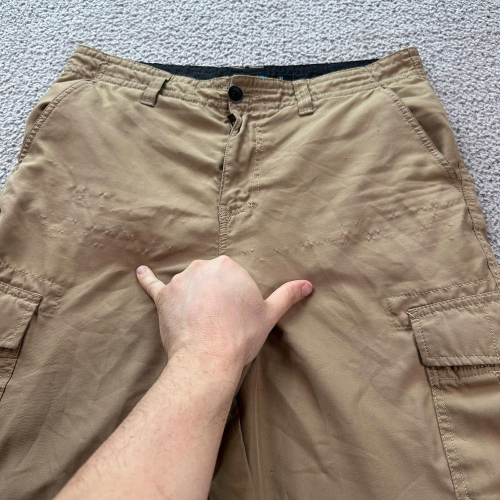Tony Hawk Tony Hawk Mens Cargo Shorts Khaki Flat Front Size 32 Casual Size US 32 / EU 48 - 7 Thumbnail