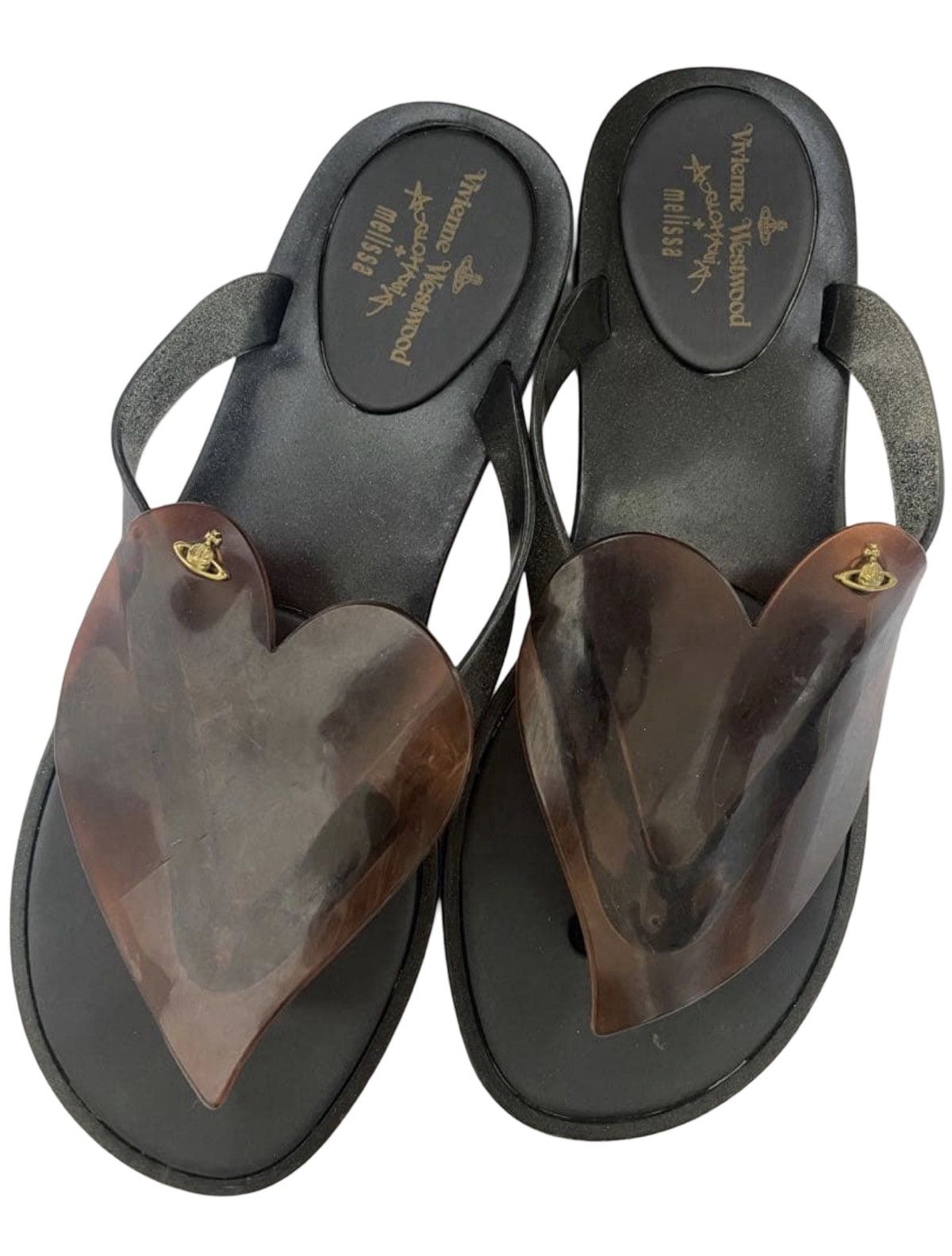 Melissa × Vivienne Westwood Vivienne Westwood x Melissa Heart Sandals (Black/Brown) Size US 7 / IT 37 - 1 Thumbnail