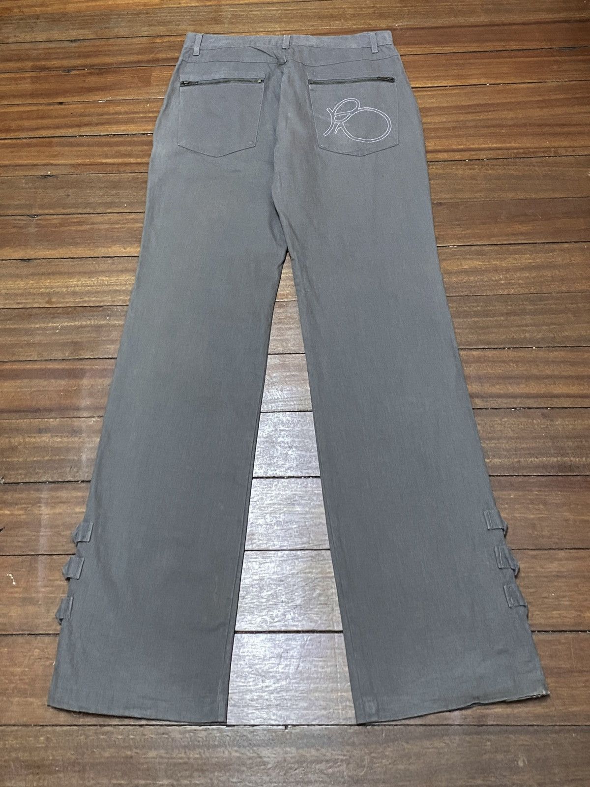 Le Grande Bleu (L.G.B.) Rare Design Vintage Japanese Brand Bong Bondage Pants 1990s Size US 33 - 2 Thumbnail