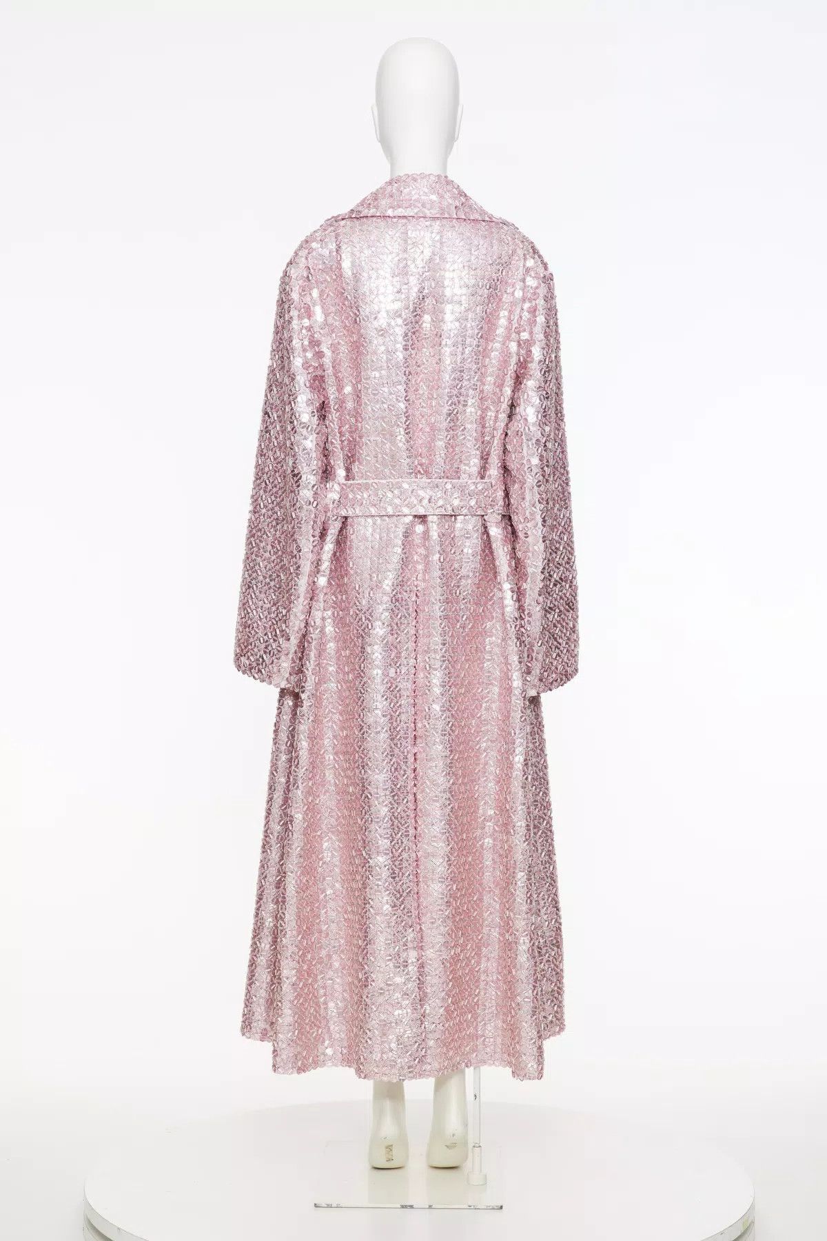 Valentino o1s1wg110625 Silk Faille Coat in Pink Size S / US 4 / IT 40 - 3 Thumbnail