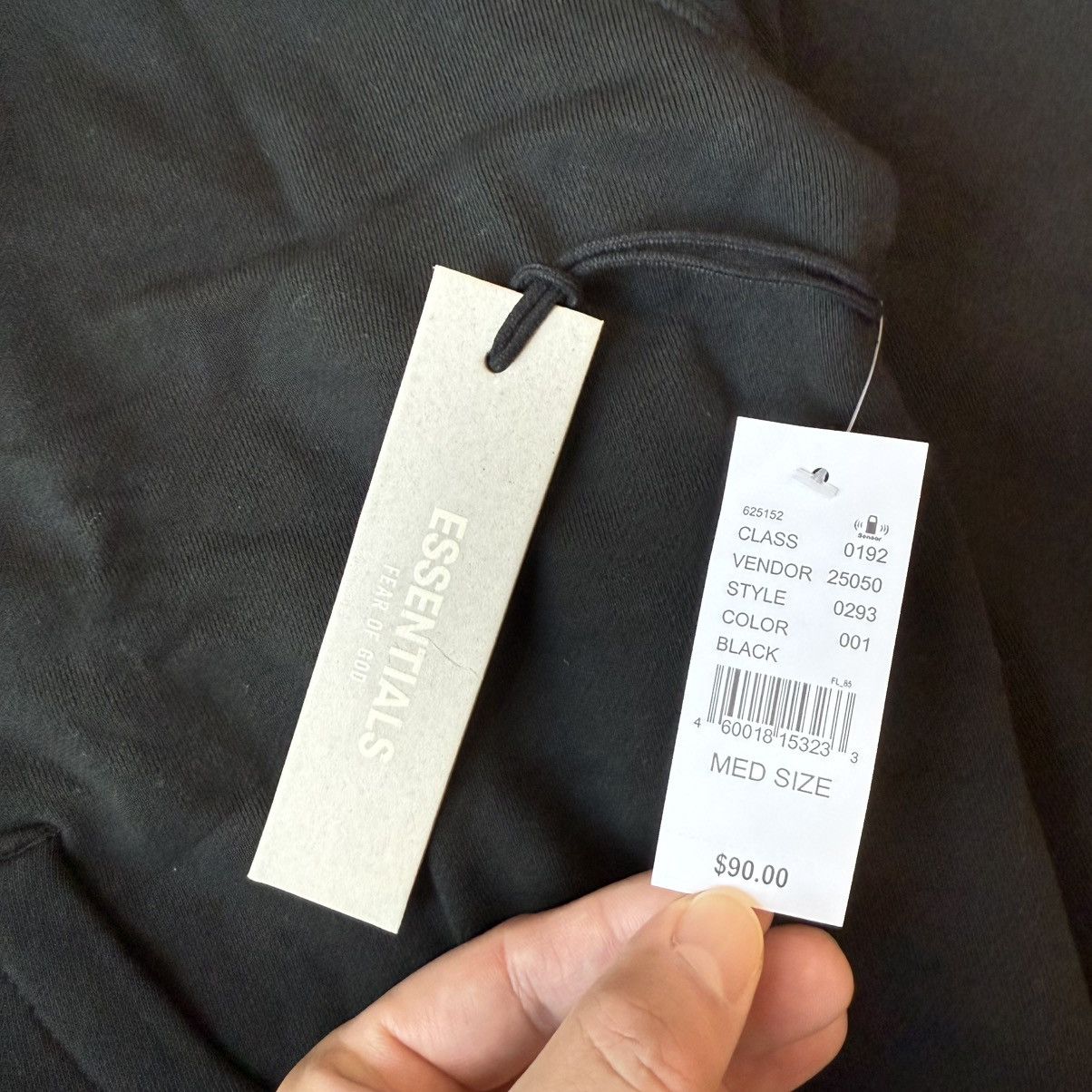 Fear of God SS21 Fear of God Essentials Pull-Over Hoodie Black Size M Size US M / EU 48-50 / 2 - 5 Thumbnail
