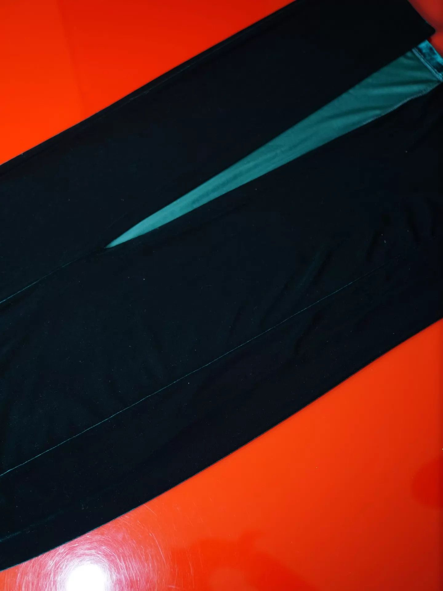 Other Vintage US Dark Green Velvet Cami High Slit Dress S/M Size S / US 4 / IT 40 - 9 Thumbnail