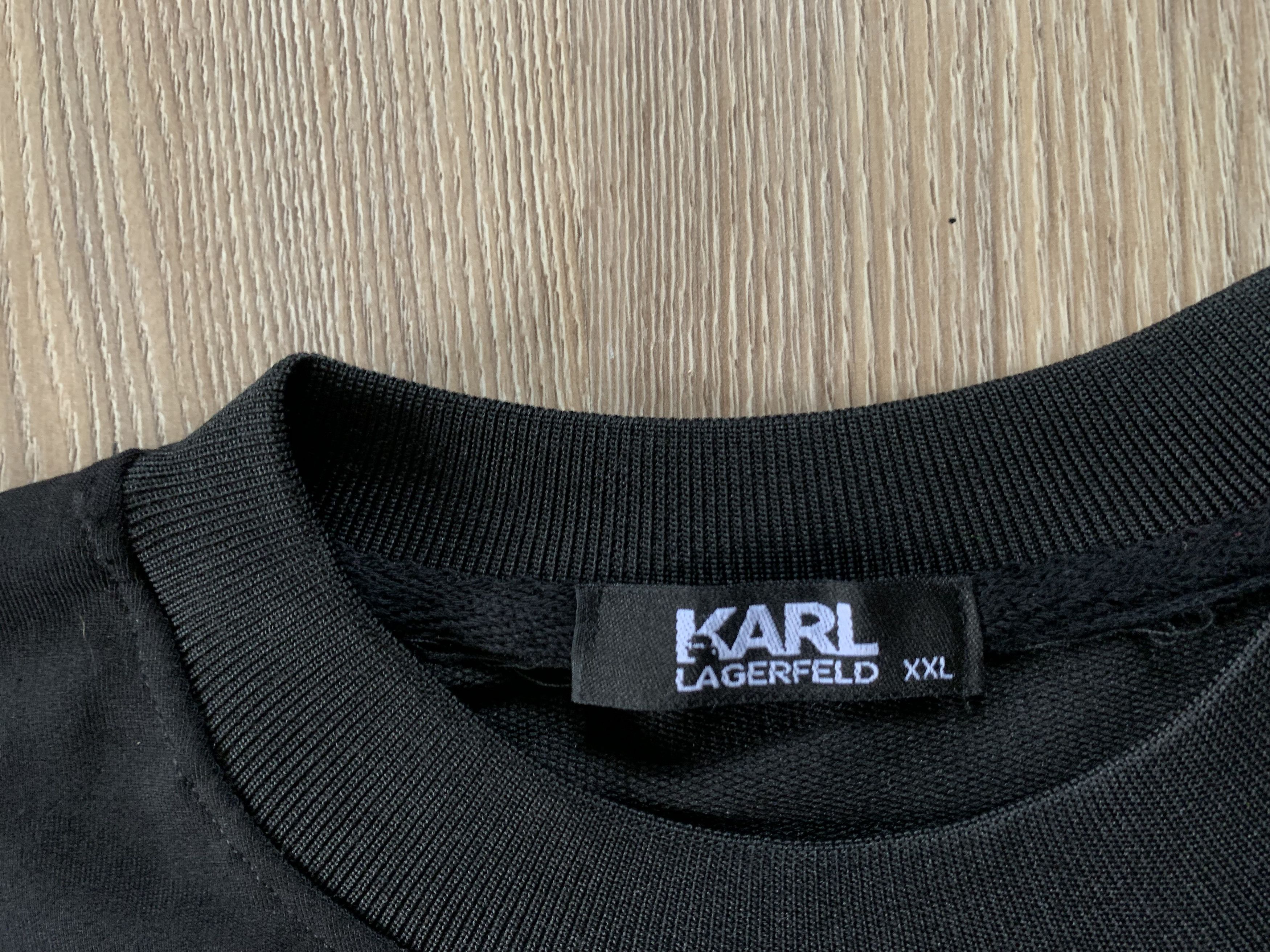 Designer × Karl Lagerfeld Karl Lagerfeld Black Cotton Sweatshirt Size US XXL / EU 58 / 5 - 6 Thumbnail