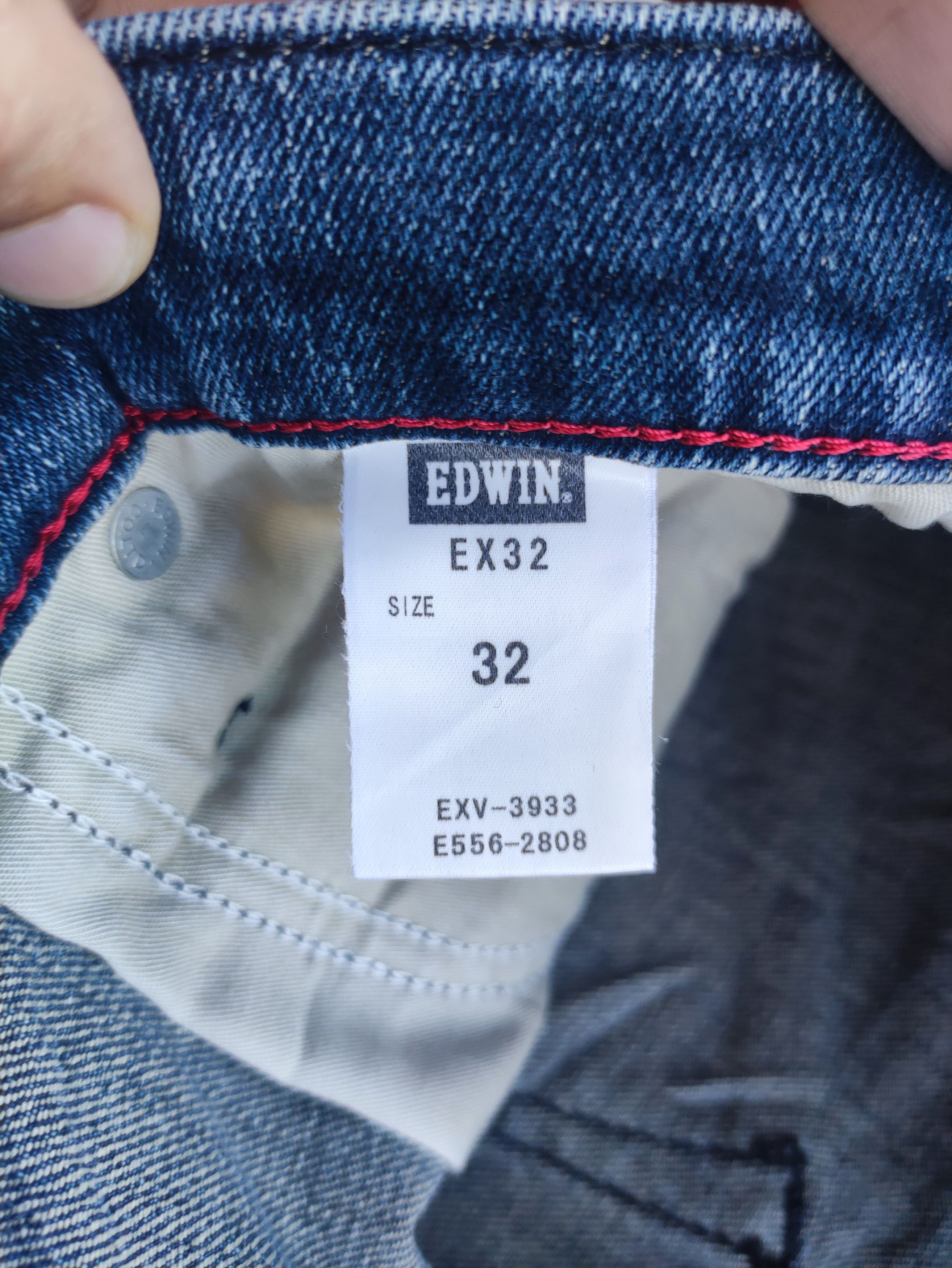 Edwin × Jean × Vintage Vintage Edwin StoneWash Distressed Faded Denim Pants Jeans Size US 32 / EU 48 - 7 Thumbnail