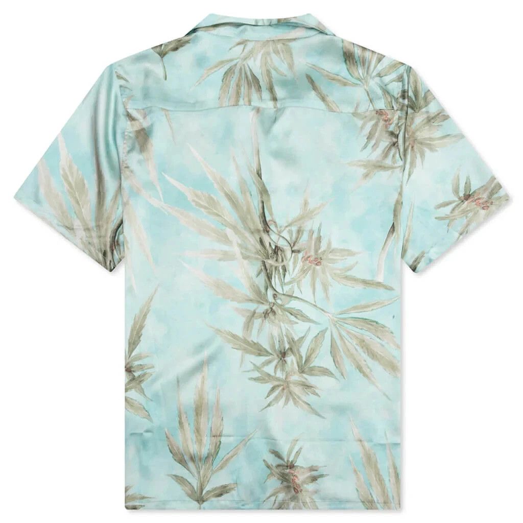 Nahmias Nahmias Men Hemp Leaves Silk Short Sleeve Button Down Shirt Size US M / EU 48-50 / 2 - 2 Thumbnail