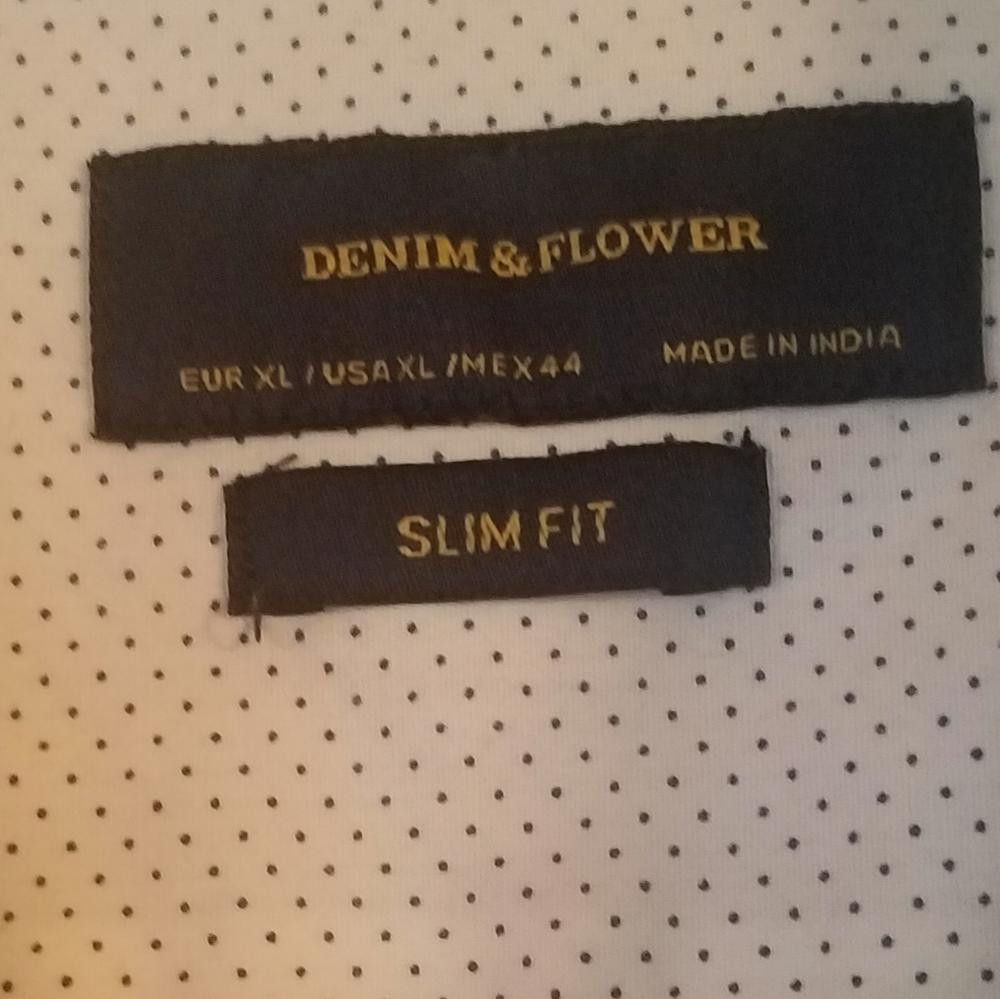 Designer Denim & Flower Slim Fit Shirt Size XL Size US XL / EU 56 / 4 - 2 Thumbnail