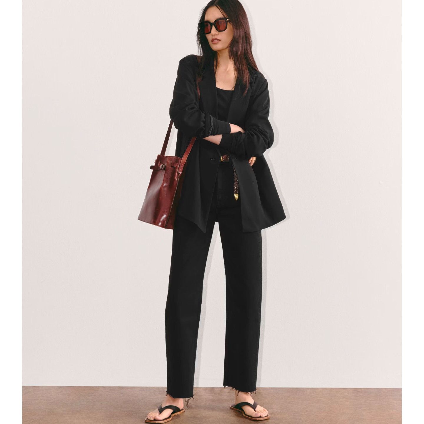 Everlane NWT Everlane The Way-High Jean In Coal Black Size 23 Long Size 23" - 1 Thumbnail